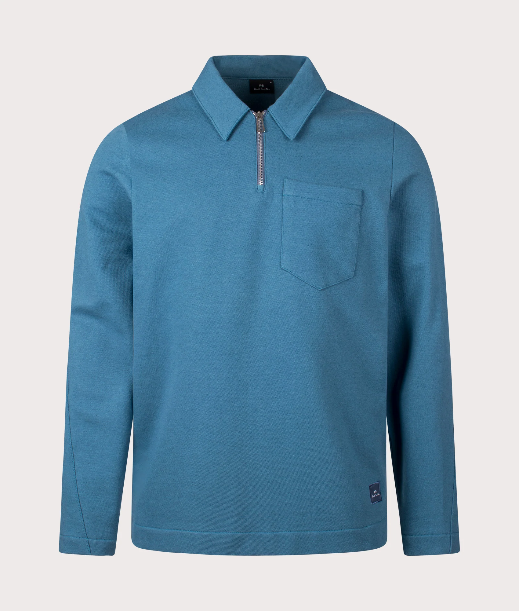 Regular Fit Quarter Zip Pocket Sweatshirt