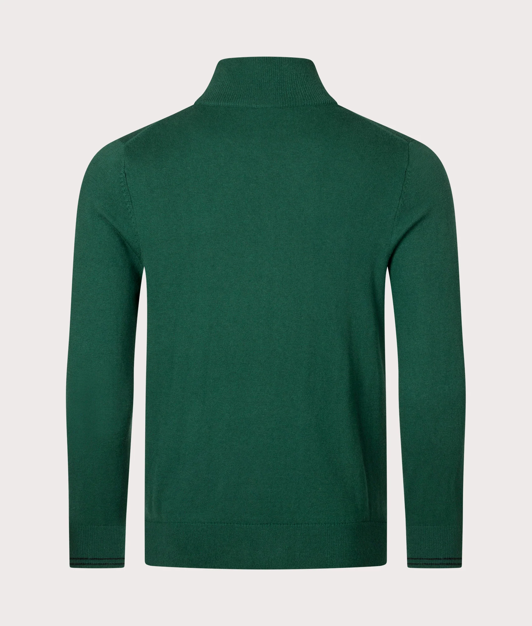 Regular Fit Quarter Zip Zebra Badge Knit Jumper - Image 3