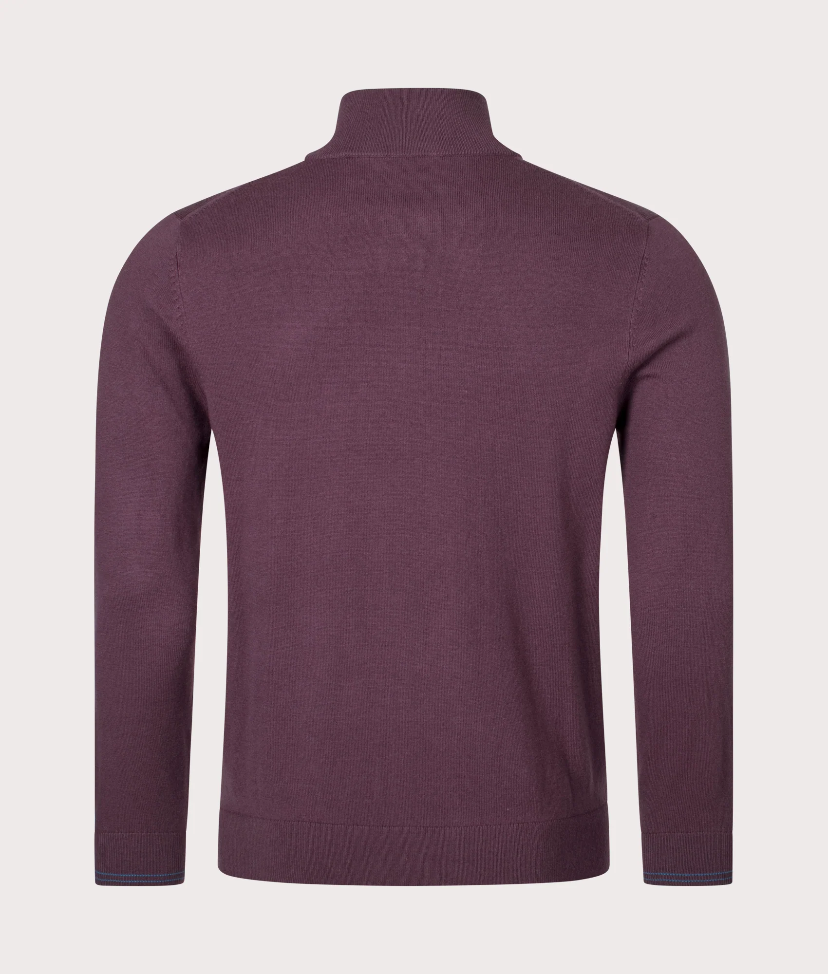 Regular Fit Quarter Zip Zebra Badge Knit Jumper - Image 3