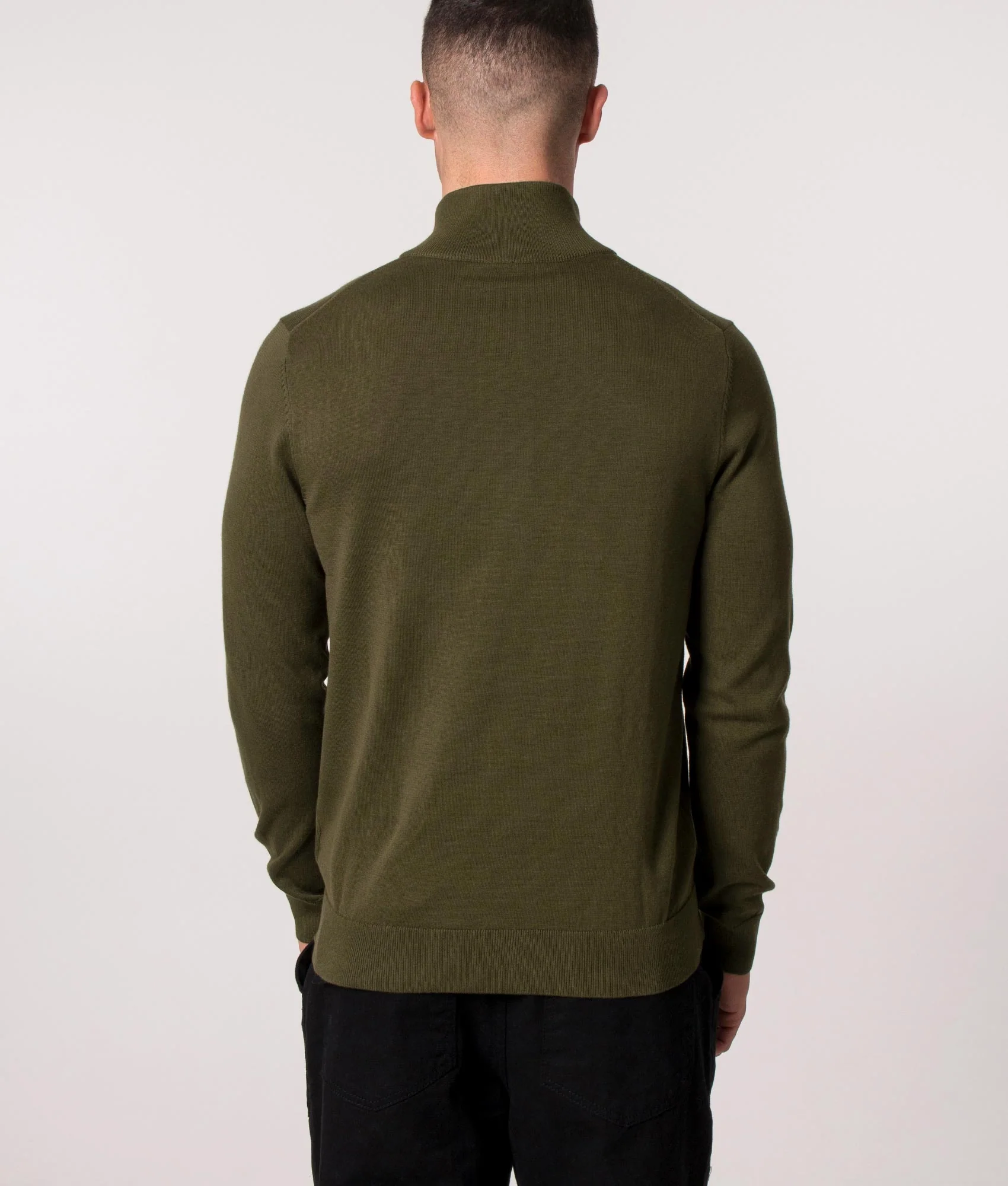 Regular Fit Quarter Zip Zebra Badge Knit - Image 4