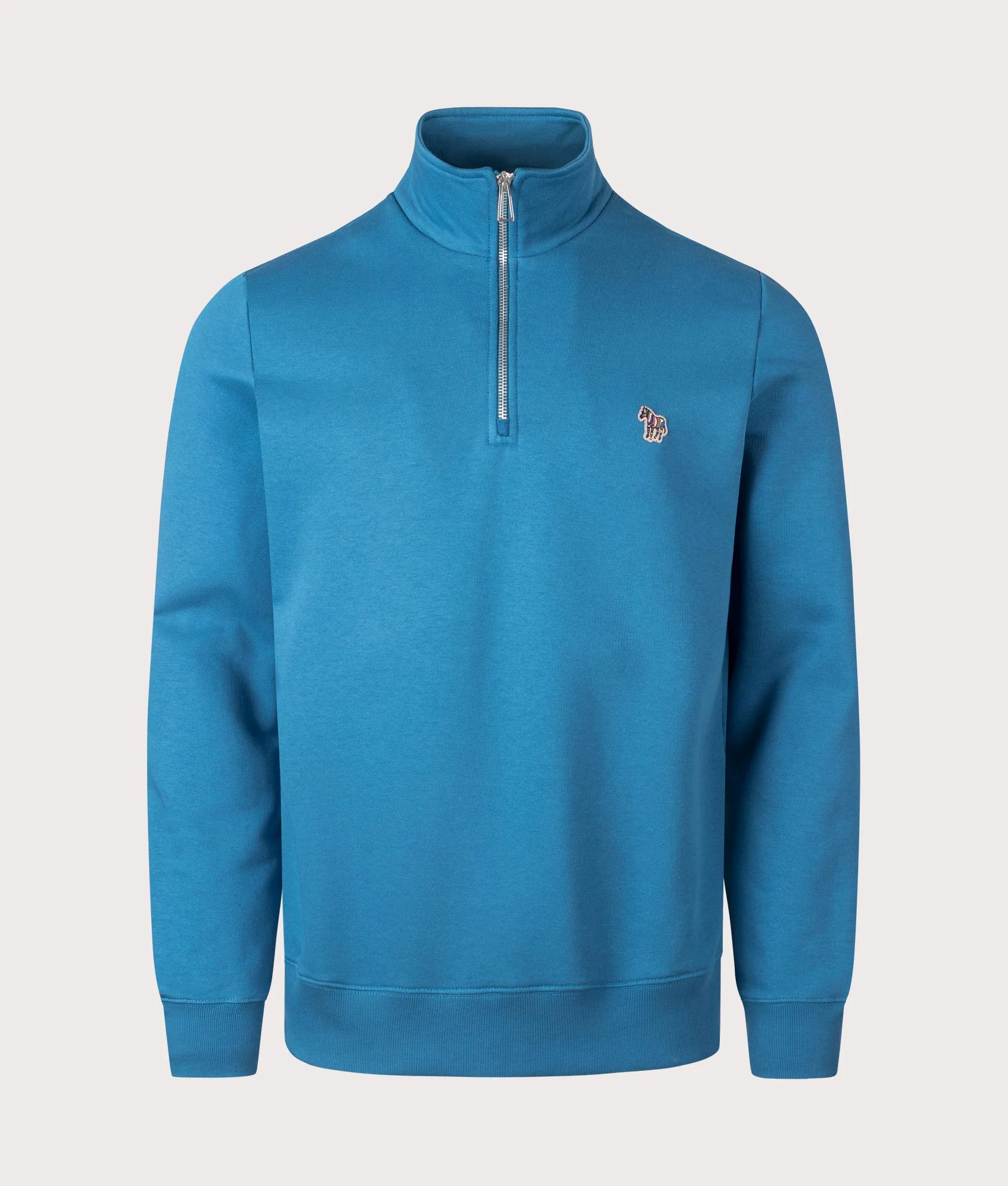 Regular Fit Quarter Zip Zebra Sweatshirt