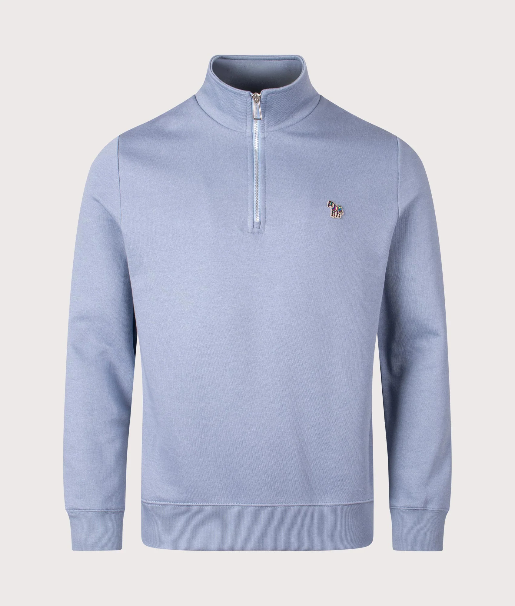 Regular Fit Quarter Zip Zebra Sweatshirt