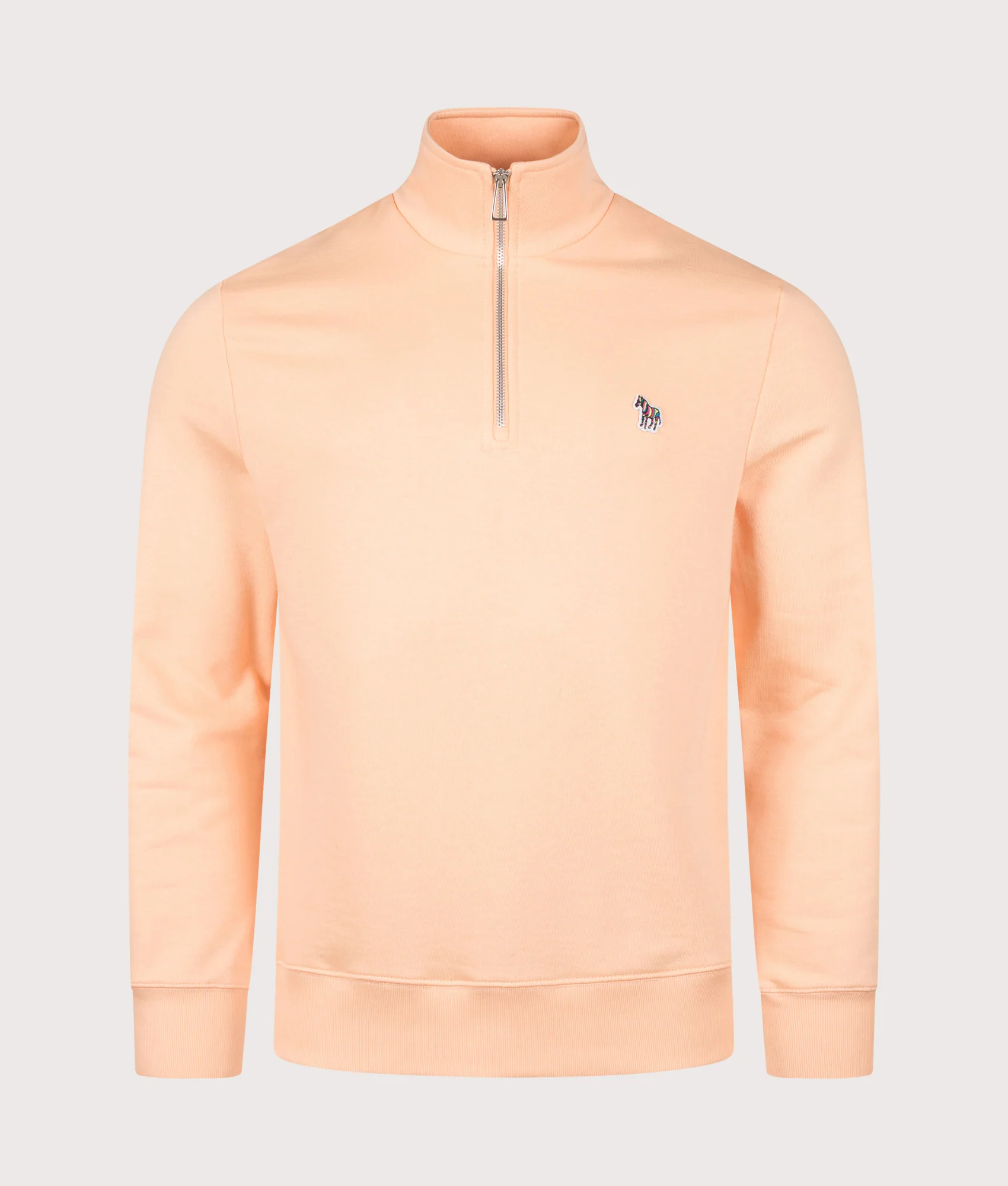 Regular Fit Quarter Zip Zebra Sweatshirt