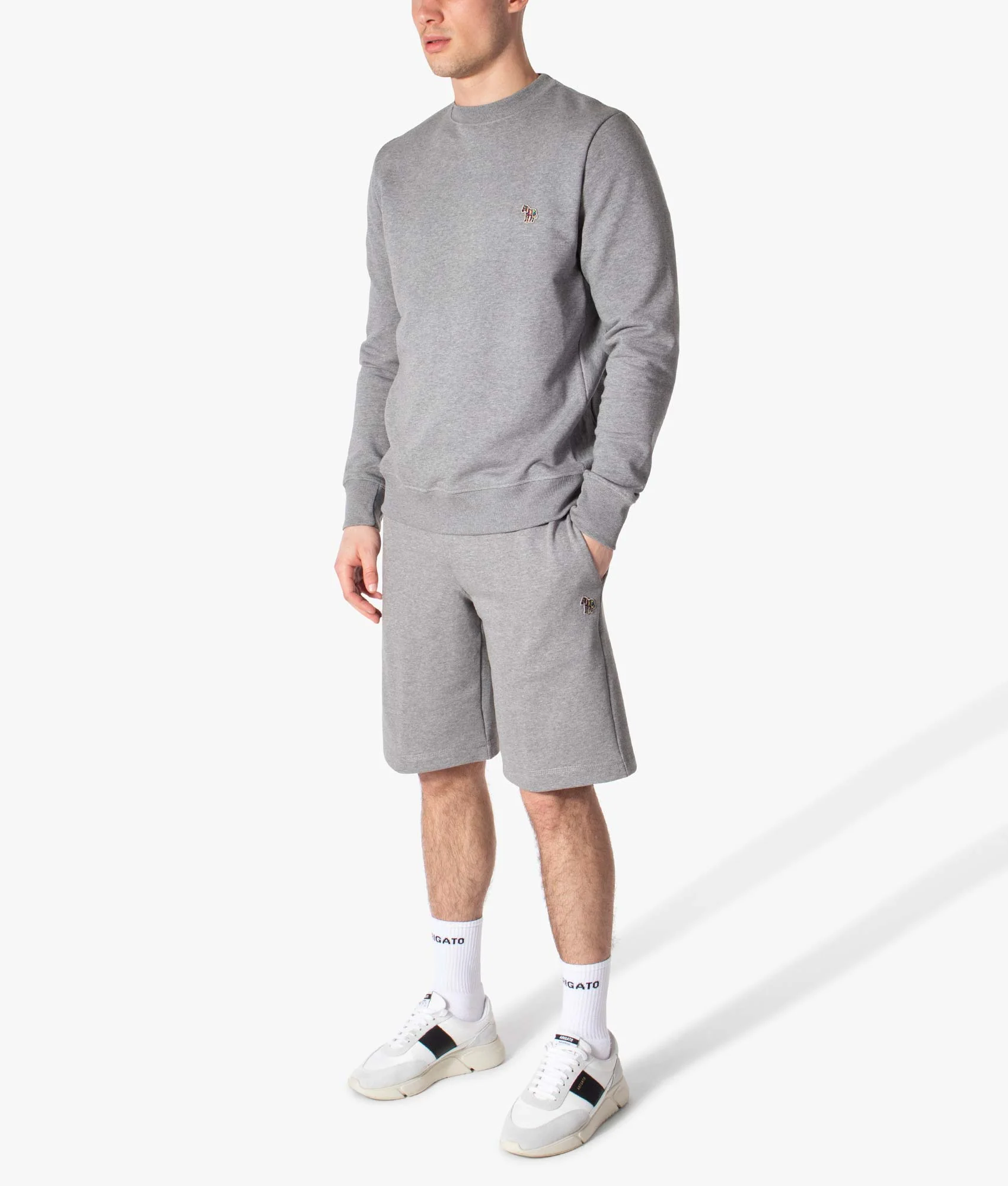 Regular Fit Zebra Logo Sweat Shorts - Image 2