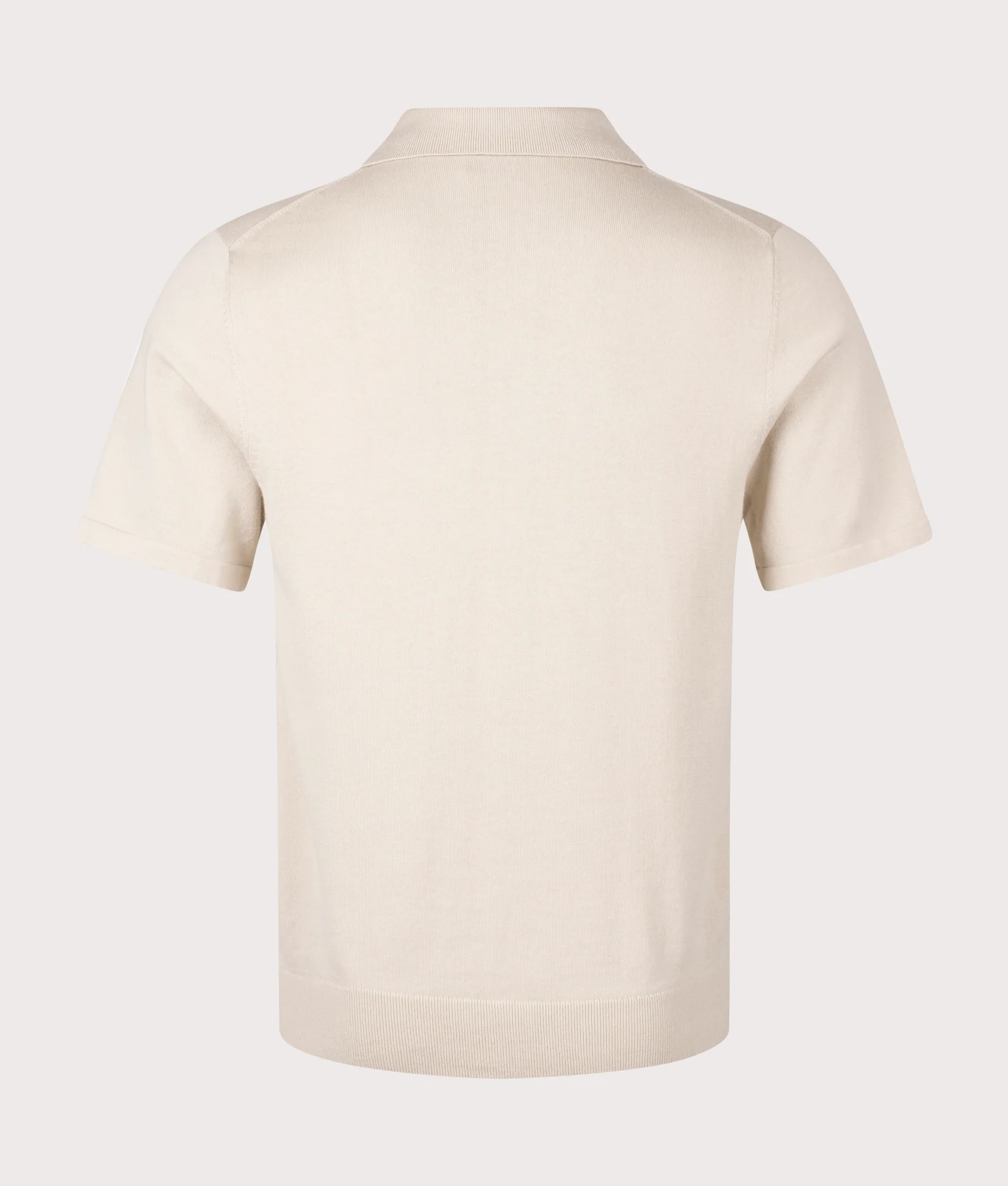 Regular Fit Sports Stripe Zip Knitted Cotton Polo Shirt - Image 3