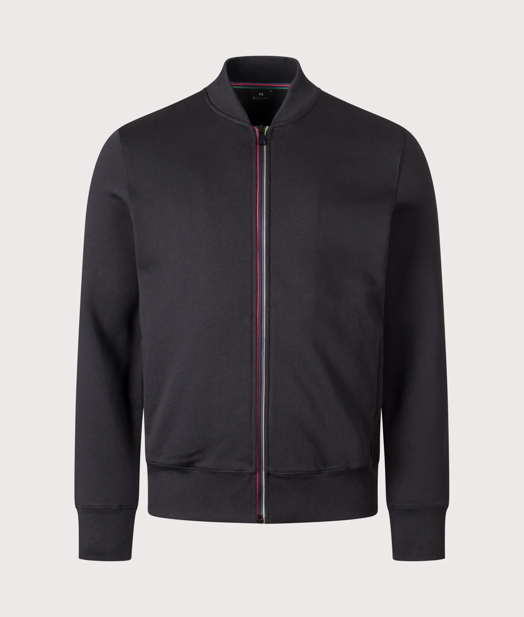 Regular Fit Sports Stripe Zip Through Sweatshirt
