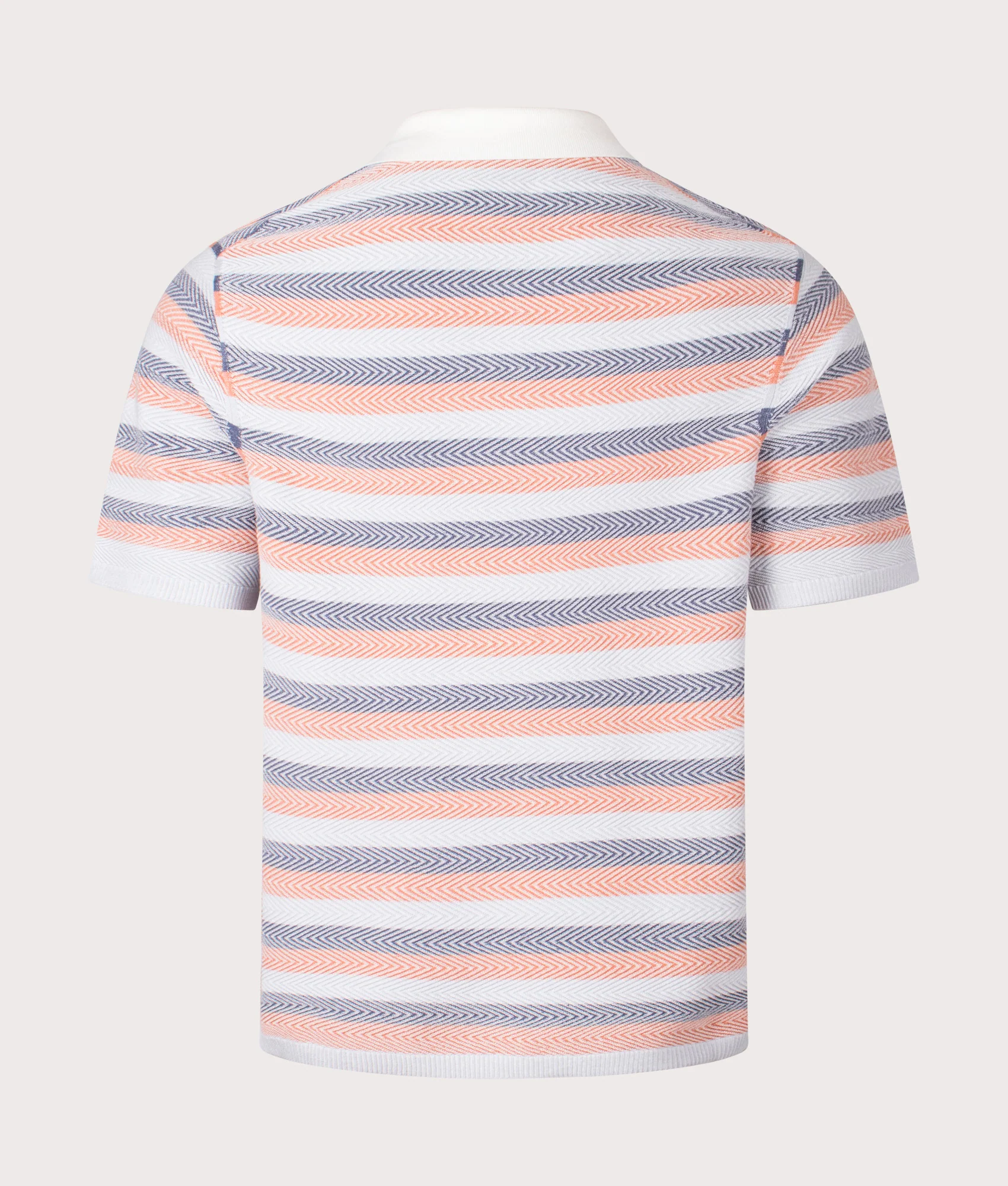 Regular Fit Striped Sweater Polo Shirt - Image 3