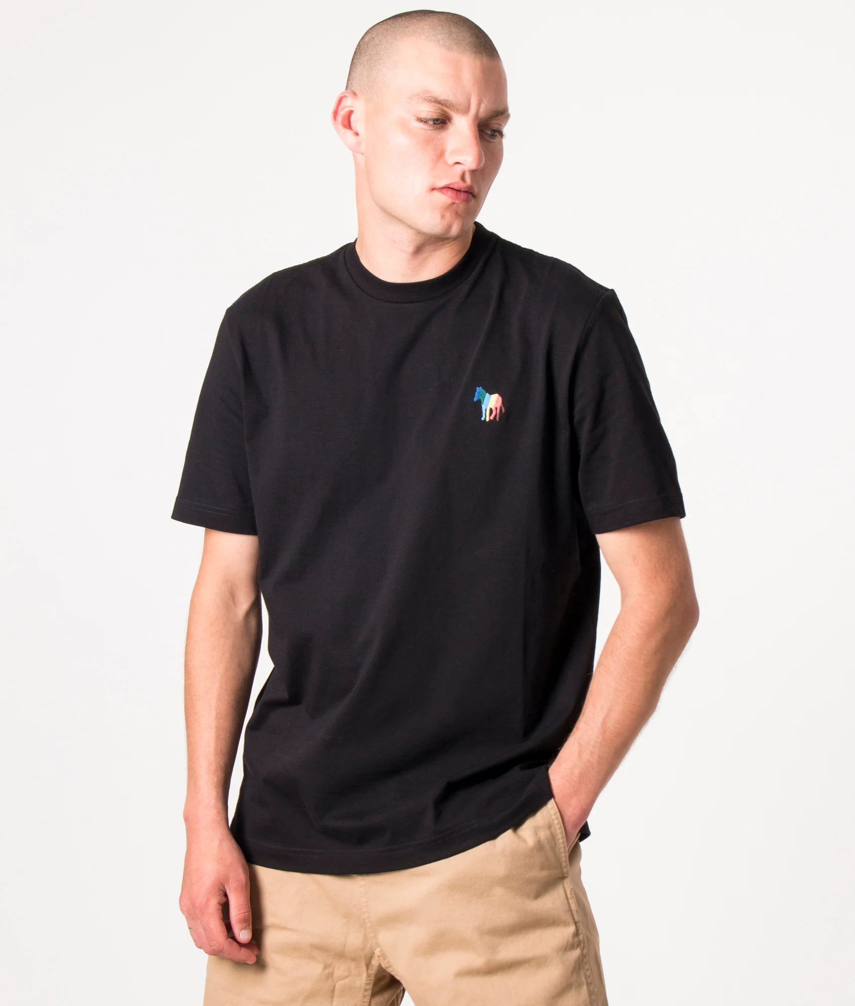 Regular Fit Broad Stripe Zebra Logo T-Shirt