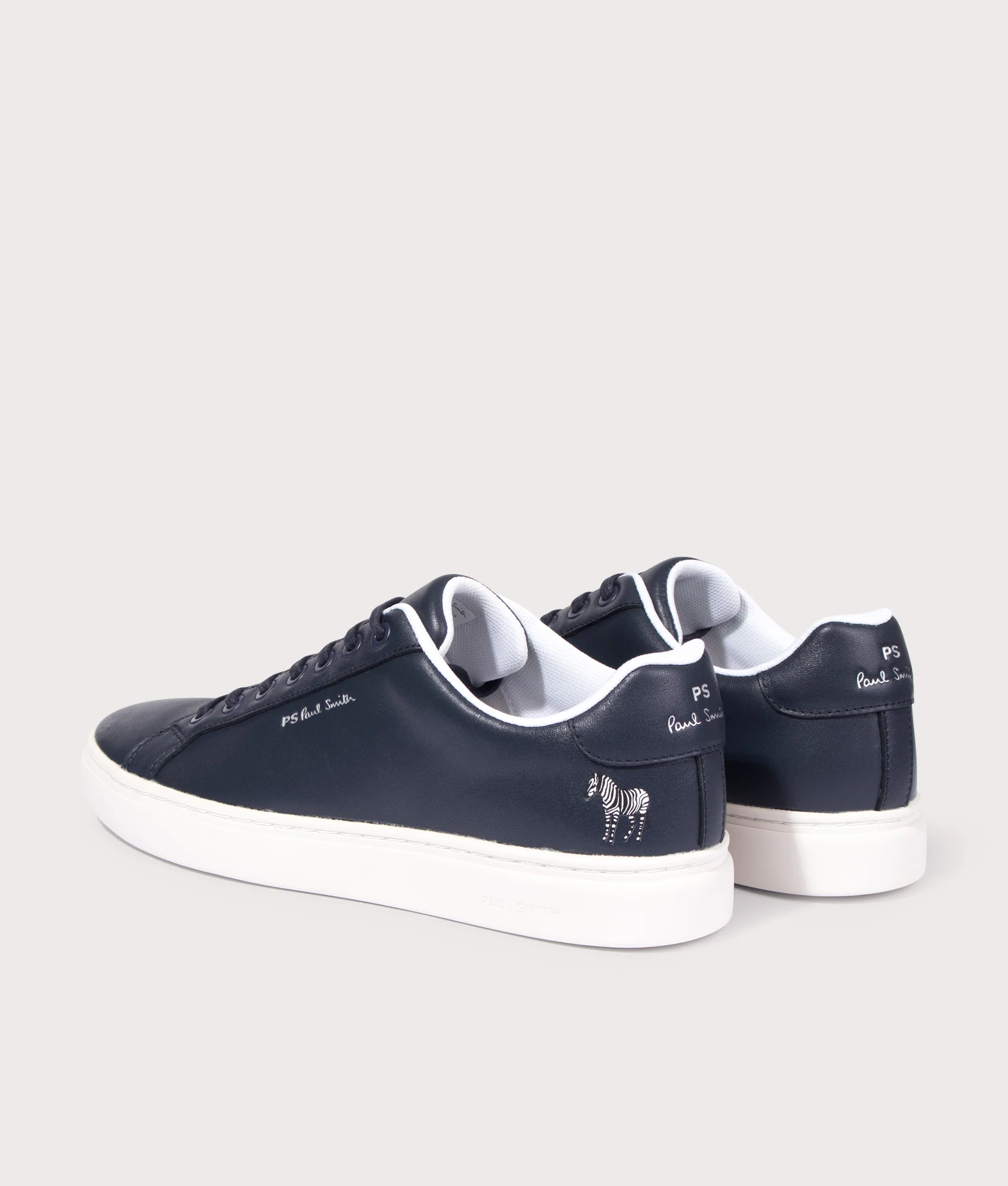 Leather Zebra Tab Rex Trainers - Image 3