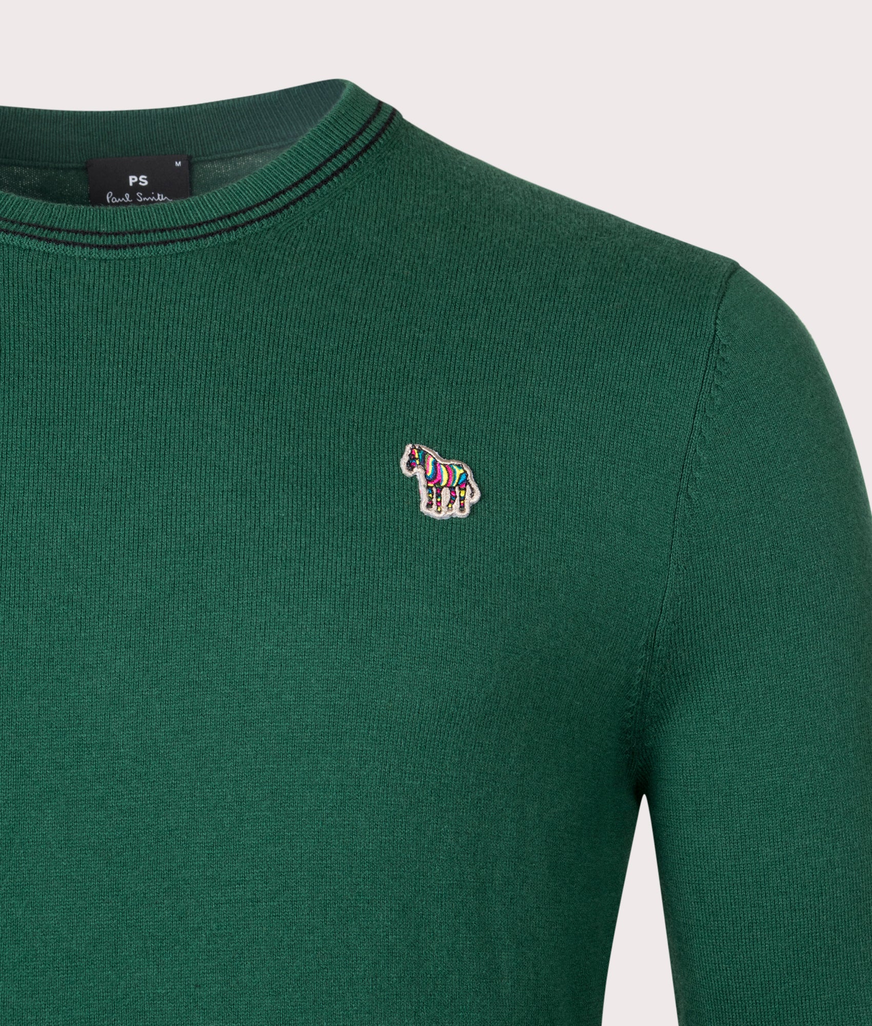 Regular Fit Twin Stripe Zebra Logo Jumper - Image 2