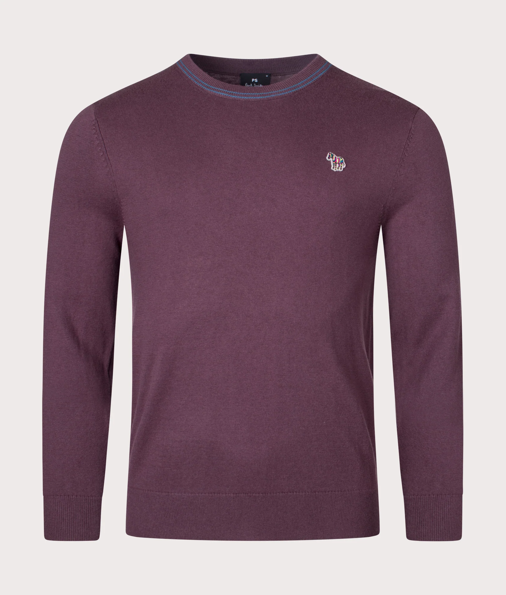 Regular Fit Twin Stripe Zebra Logo Jumper