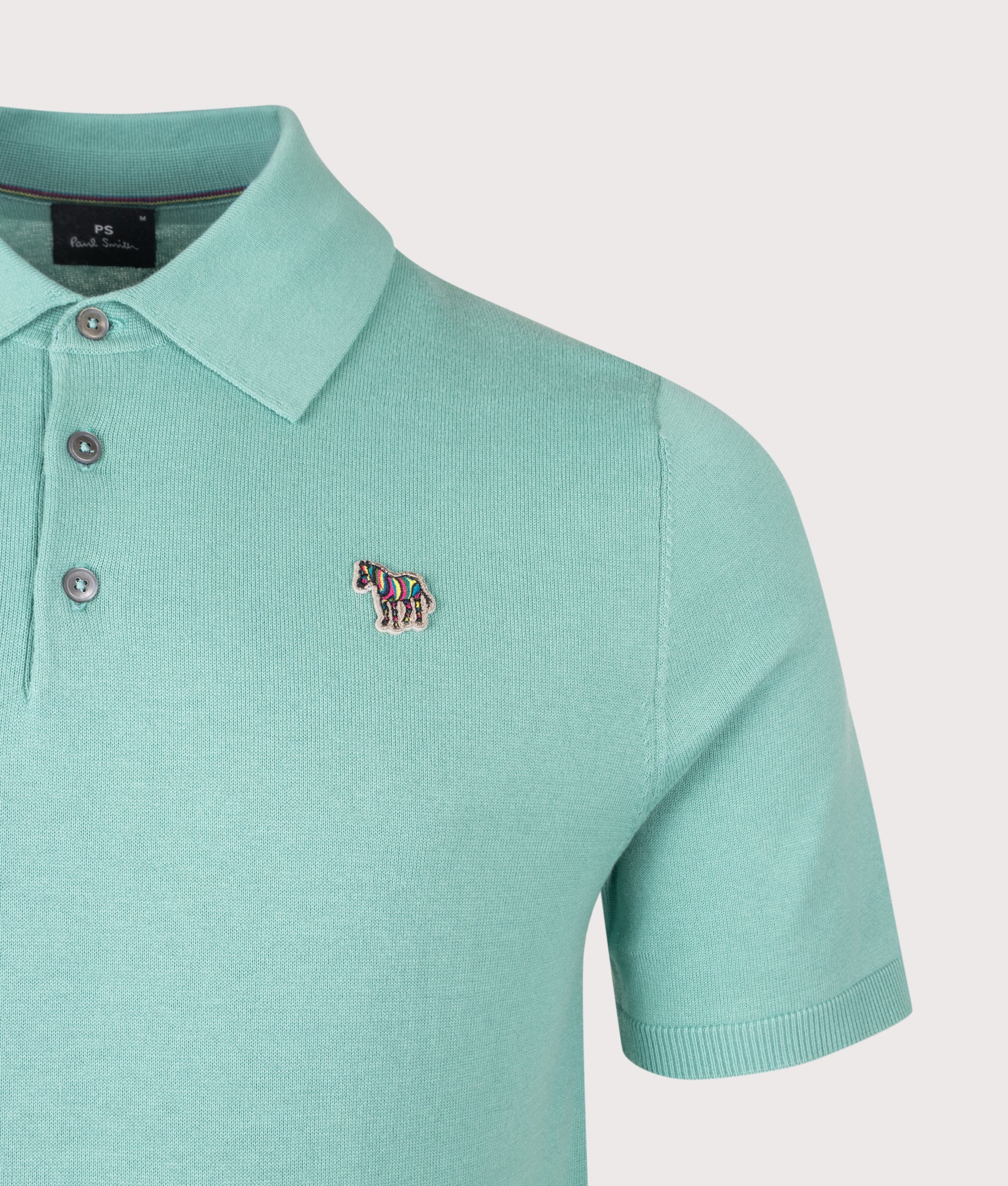 Regular Fit Zebra Badge Knitted Polo Shirt - Image 2