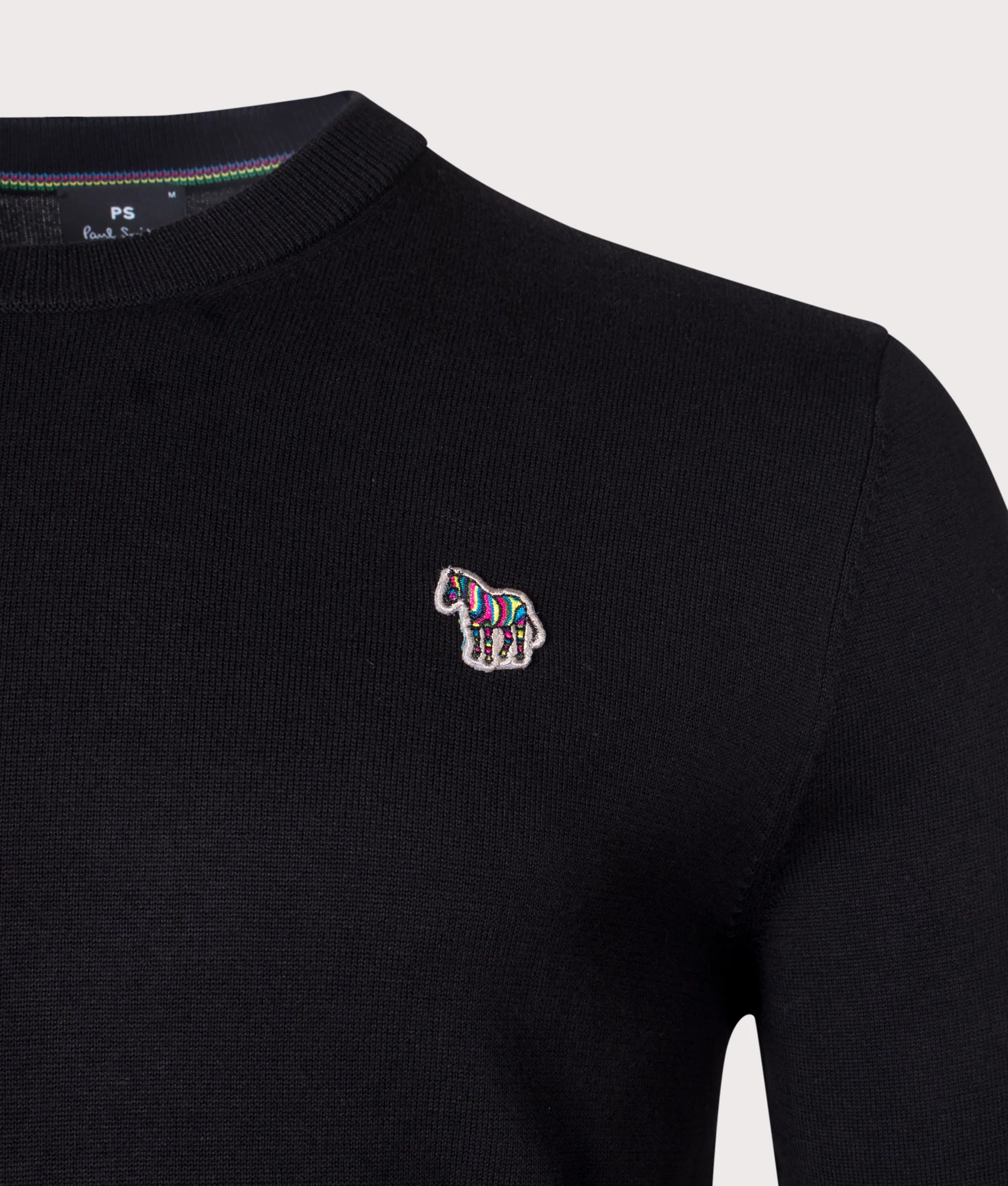 Regular Fit Zebra Badge Lightweight Jumper - Image 2