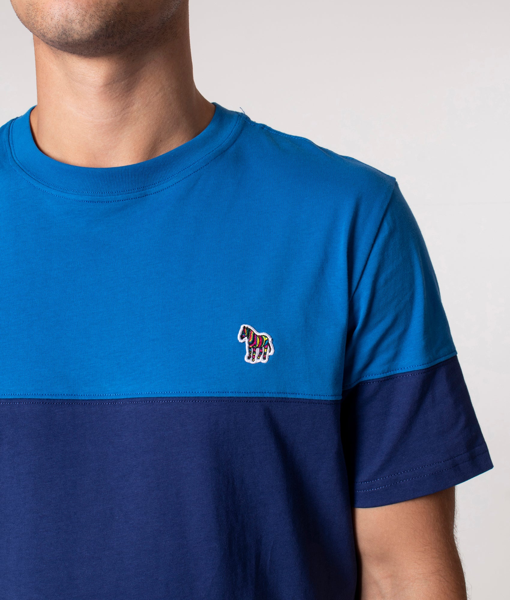 Regular Fit Colour-Block Zebra T-Shirt - Image 2