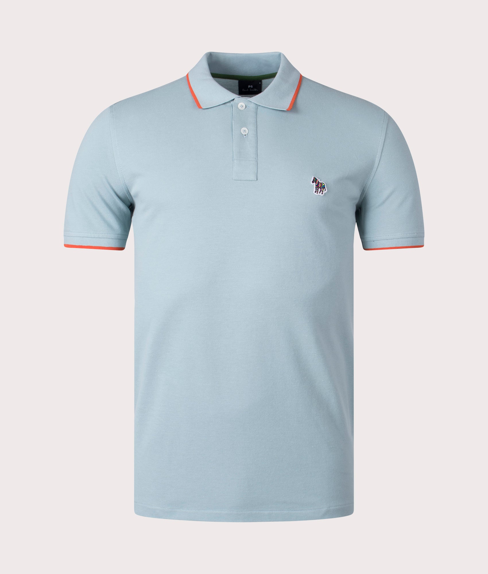 Regular Fit Contrast Tipped Zebra Badge Polo Shirt