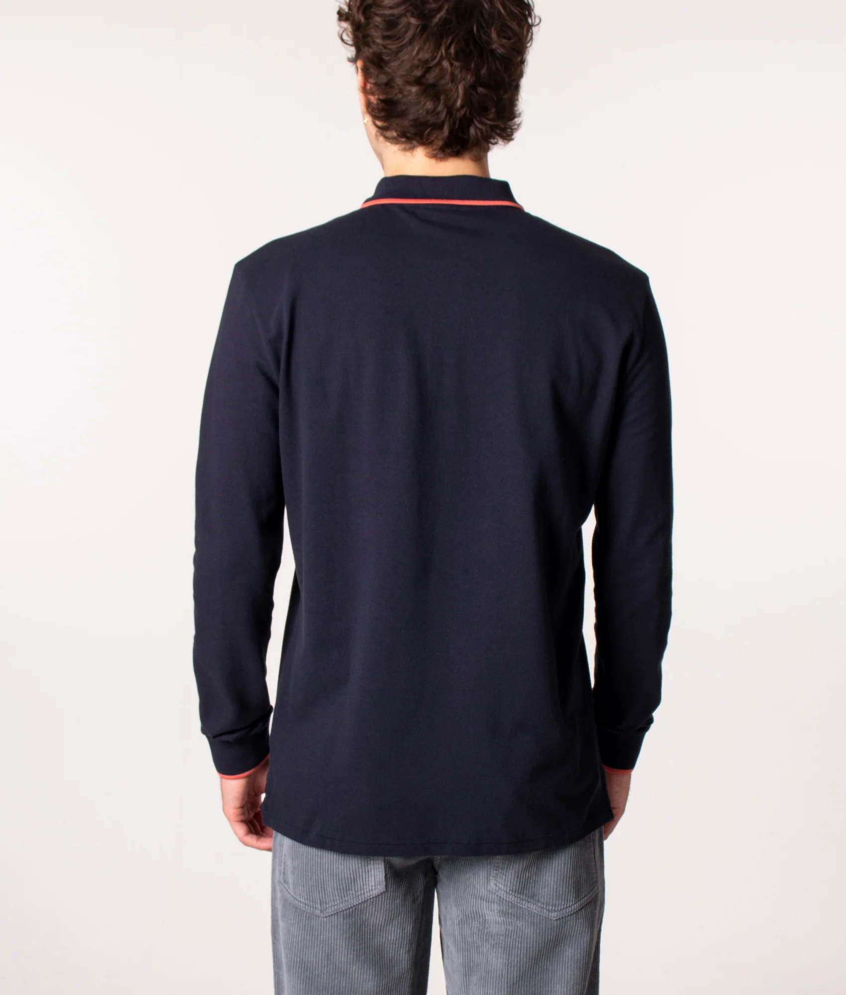 Regular Fit Long Sleeve Zebra Badge Polo Shirt - Image 3
