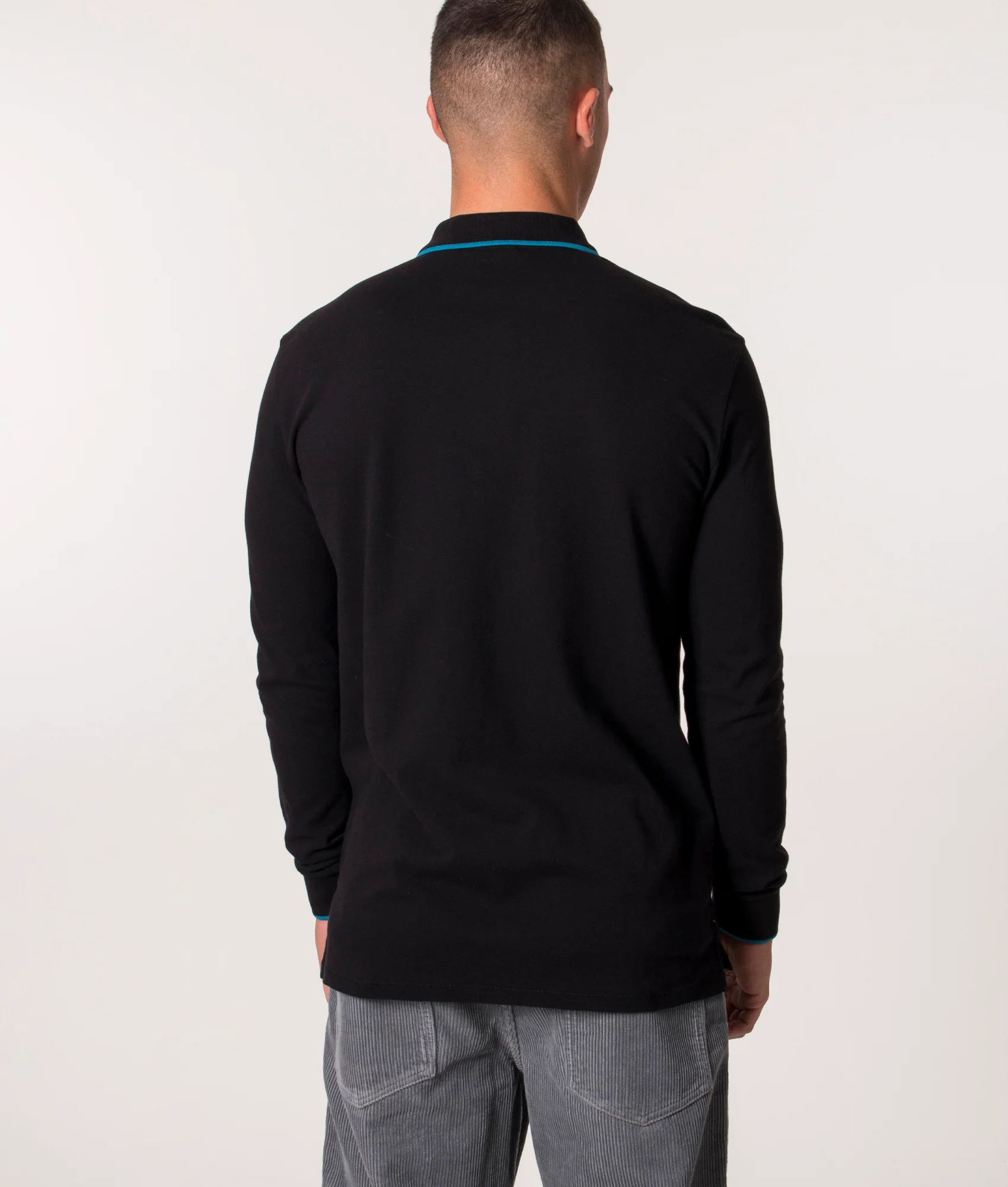Regular Fit Long Sleeve Zebra Badge Polo Shirt - Image 3