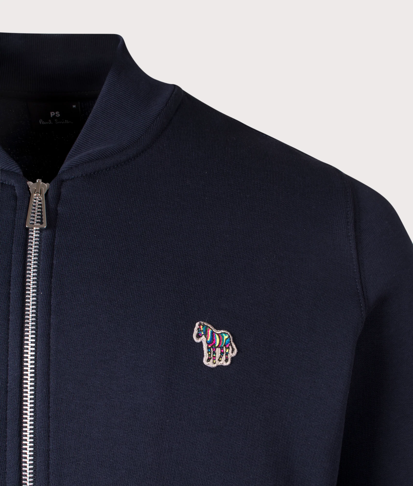 Regular Fit Zebra Bomber Zip Through Sweatshirt - Image 2