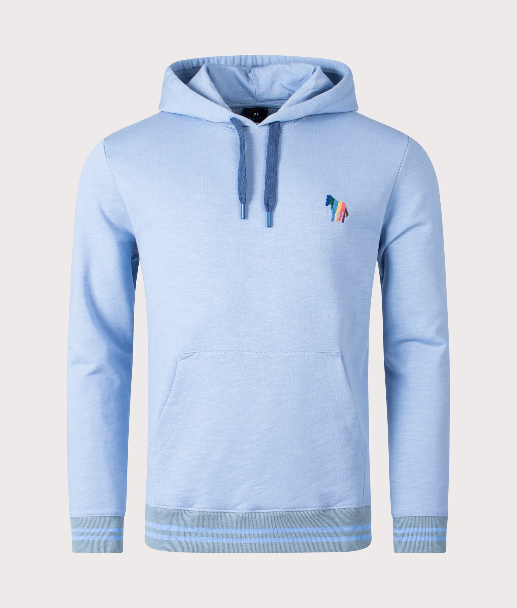 Regular Fit Broad Stripe Zebra Logo Hoodie