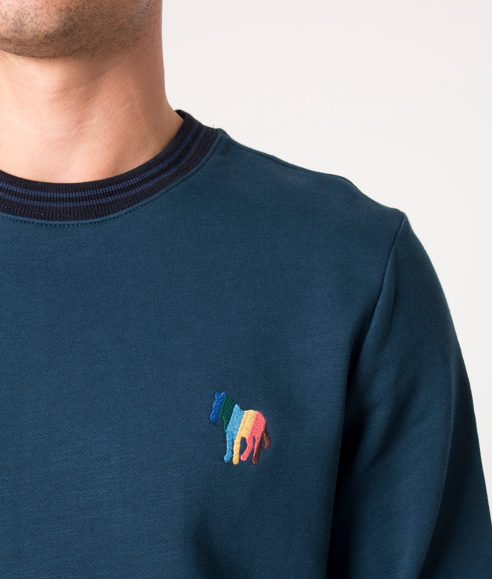 Regular Fit Broad Stripe Zebra Logo Sweatshirt - Image 2