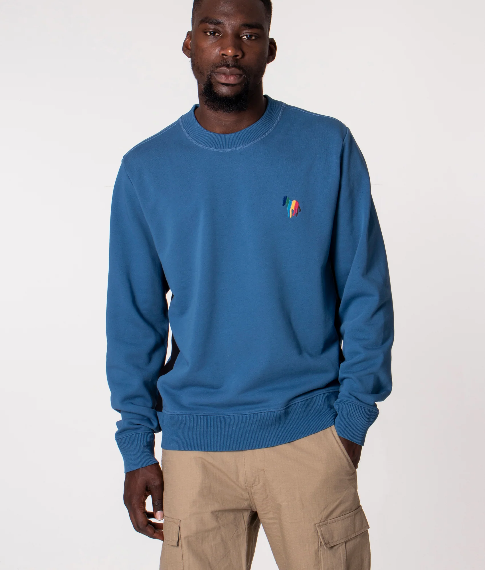 Regular Fit Zebra Emblem Sweatshirt