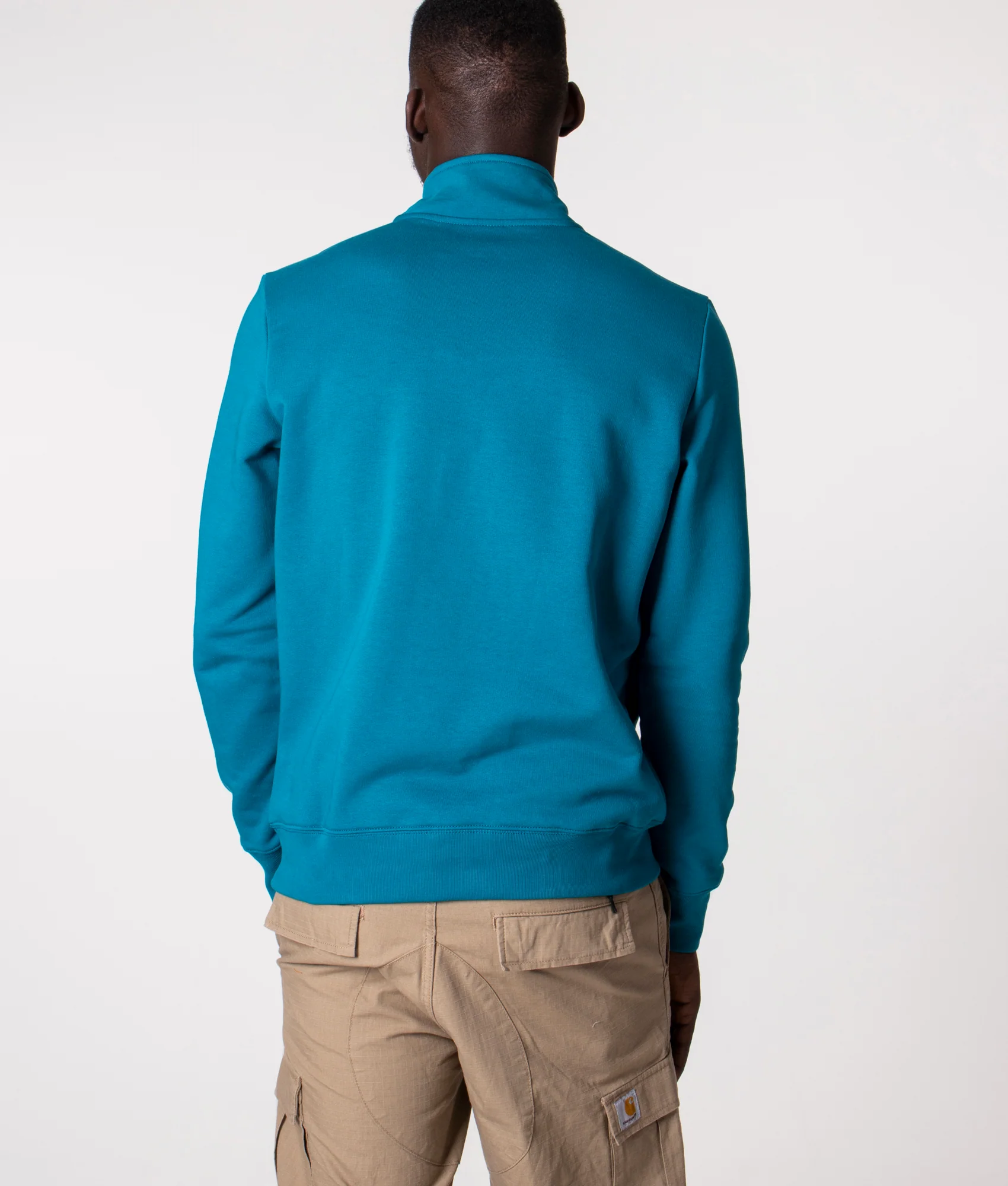 Regular Fit Quarter Zip Zebra Logo Sweatshirt - Image 3