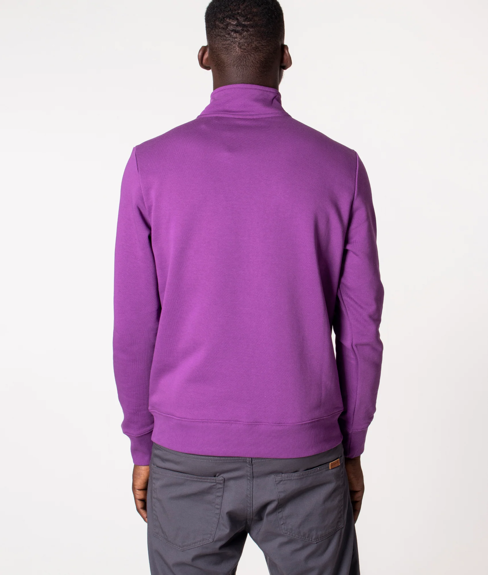 Regular Fit Quarter Zip Zebra Logo Sweatshirt - Image 3