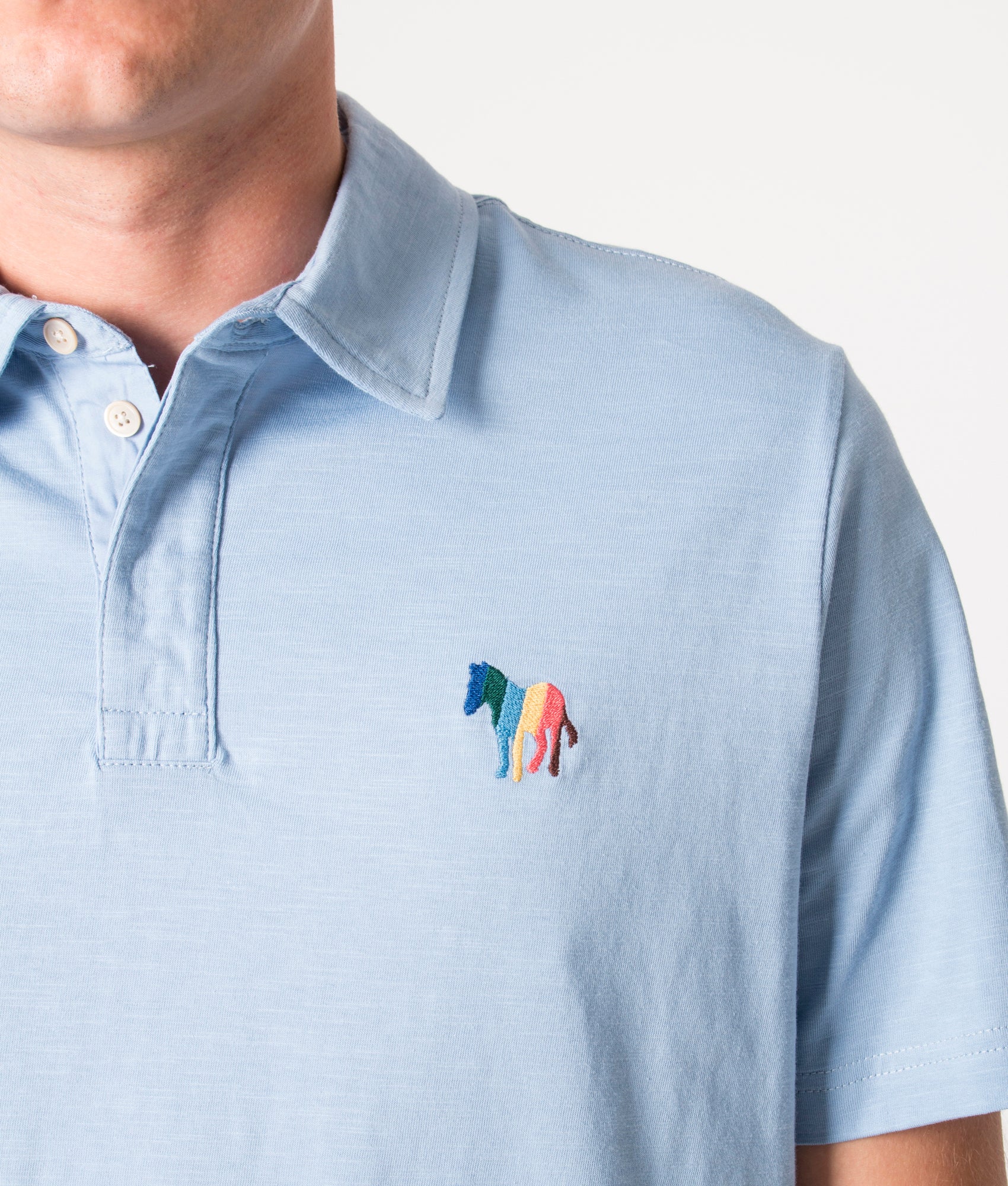 Regular Fit Broad Stripe Zebra Logo Polo Shirt - Image 2