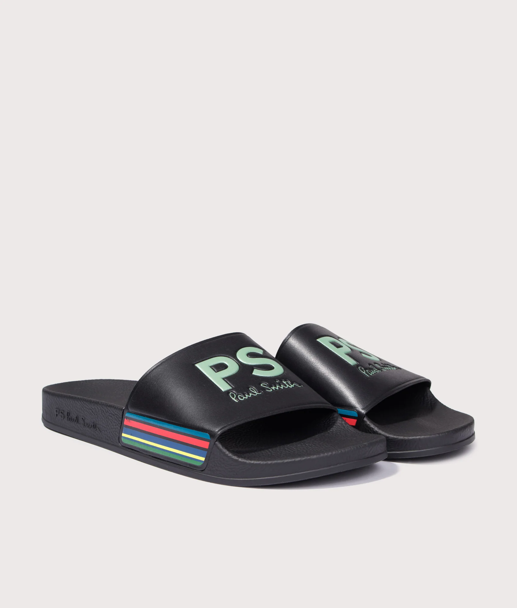 Zed Black Sports Stripe Sliders - Image 2