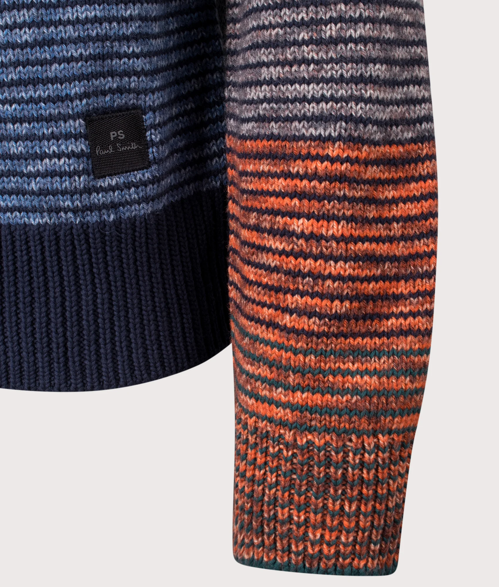 Regular Fit Patchwork Zip Through Cardigan - Image 2
