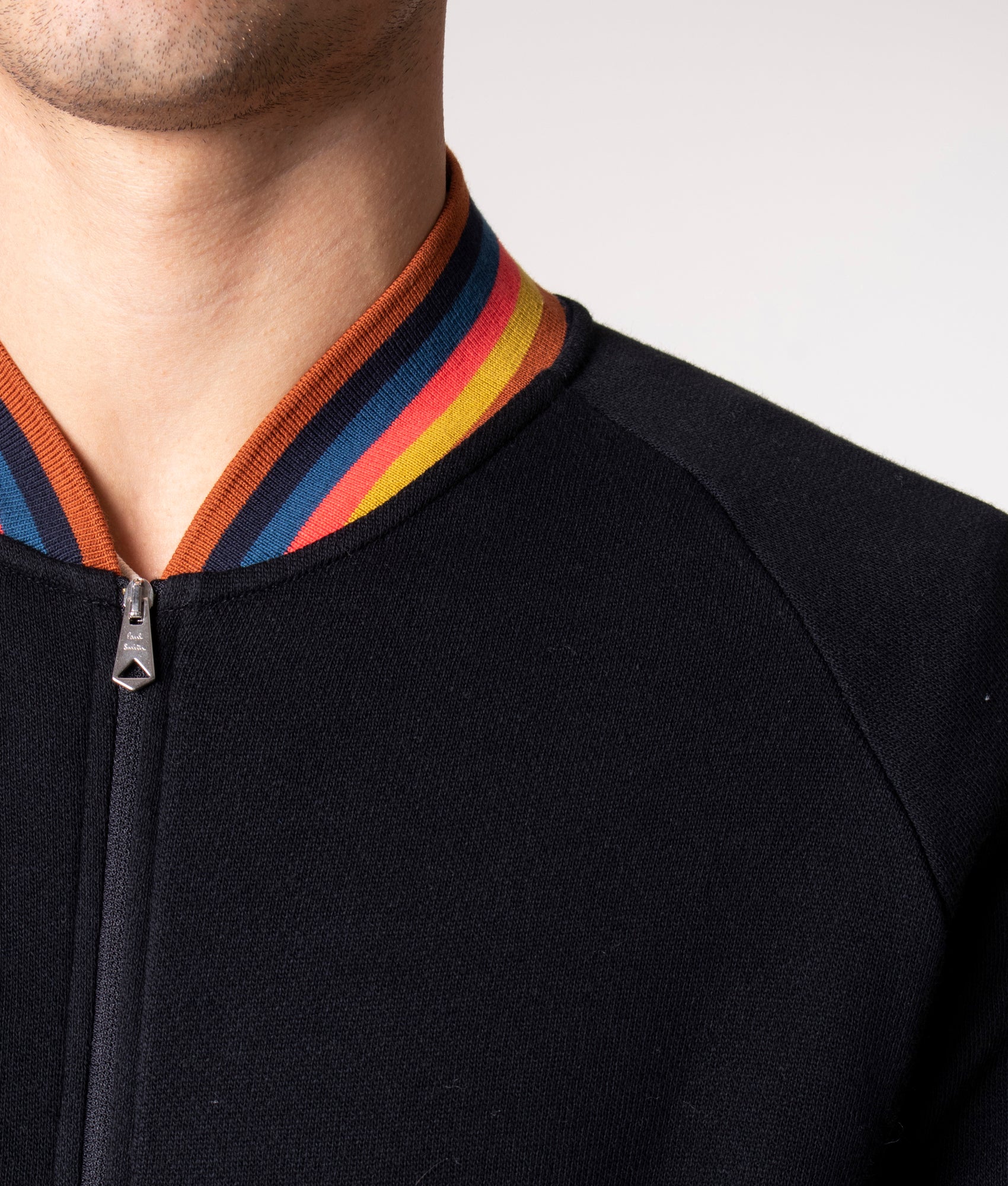 Regular Fit Zip Through Collar Detail Sweatshirt - Image 3