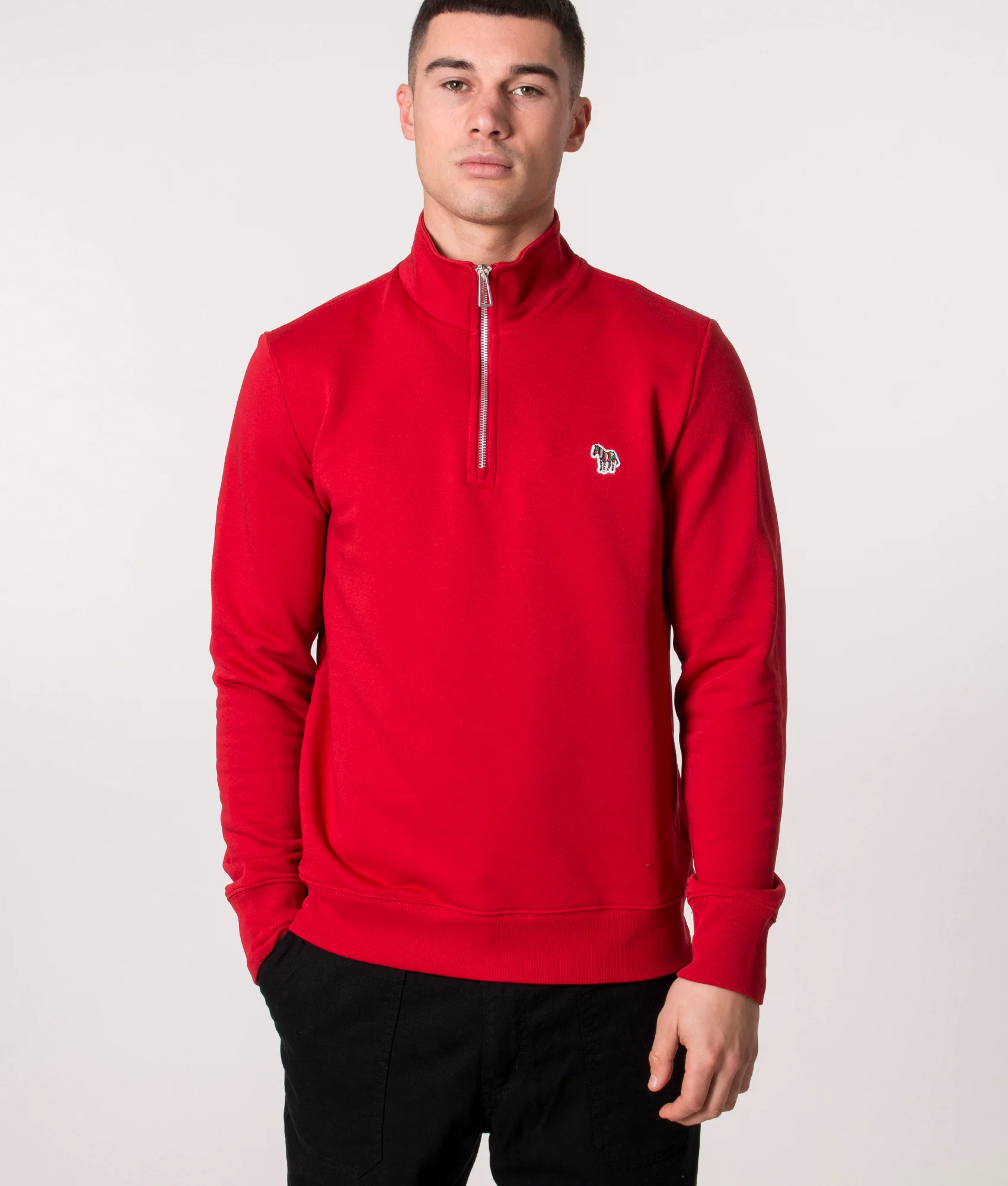 Quarter Zip Zebra Logo Sweatshirt