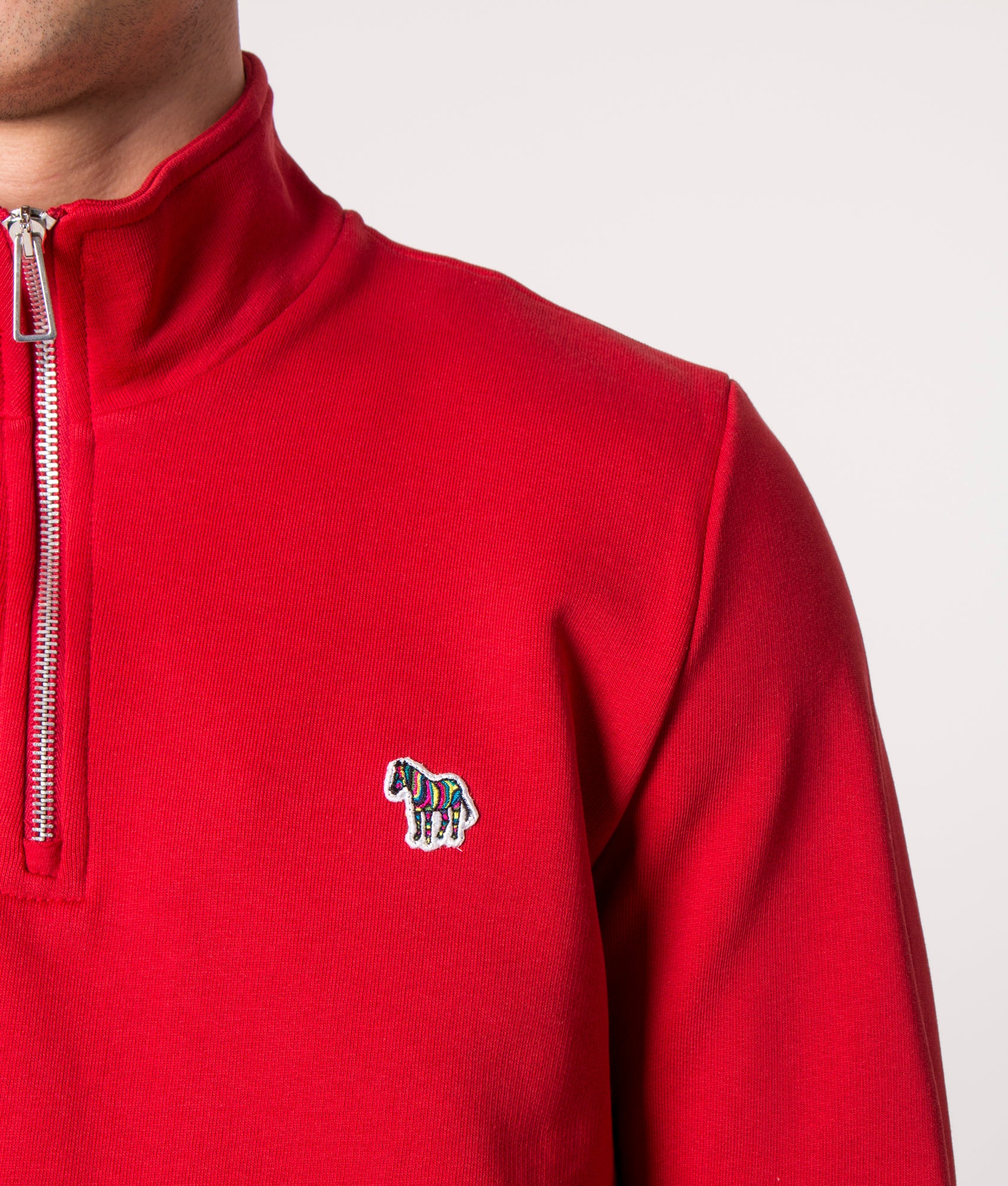 Quarter Zip Zebra Logo Sweatshirt - Image 2