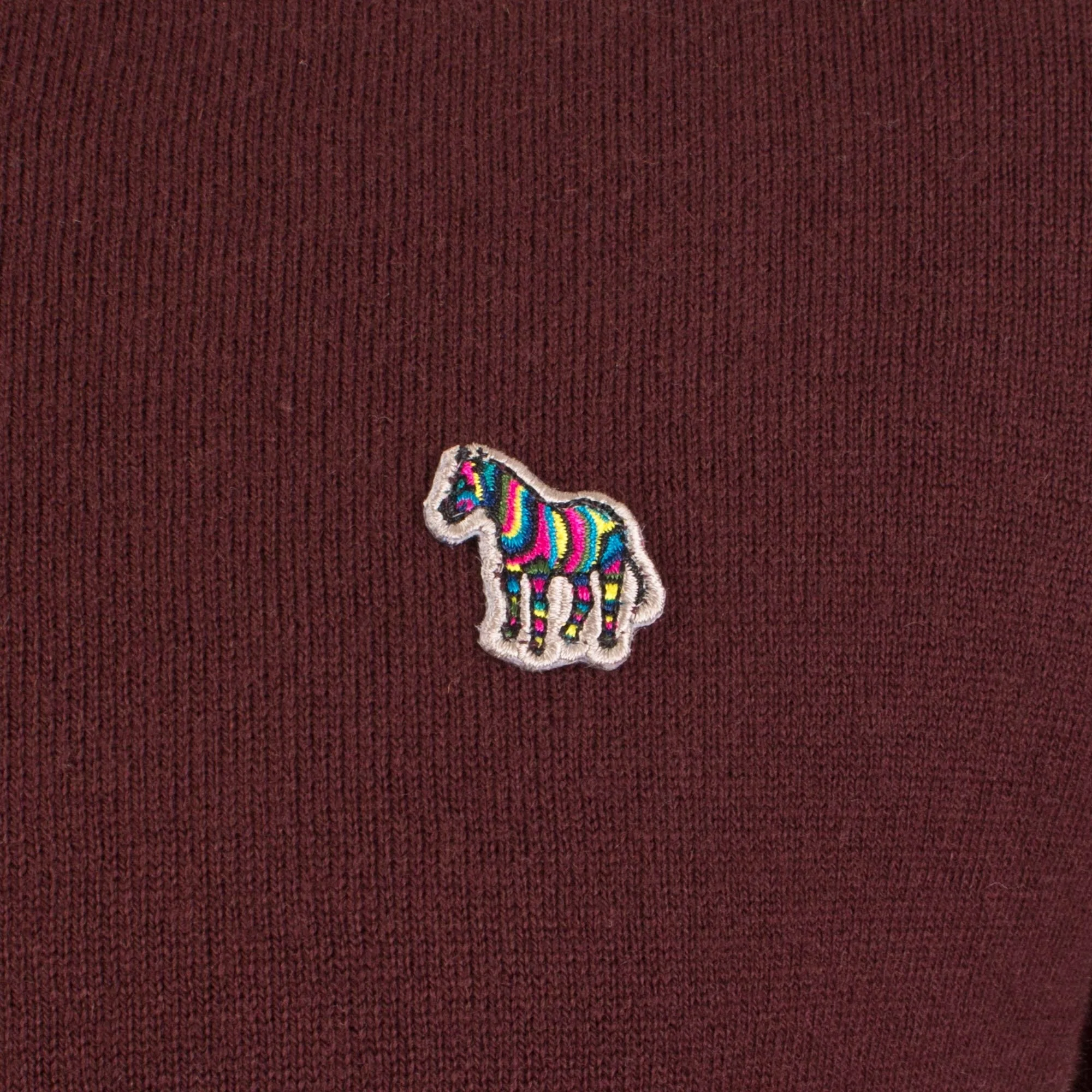 Regular Fit Quarter Zip Zebra Knit - Image 2