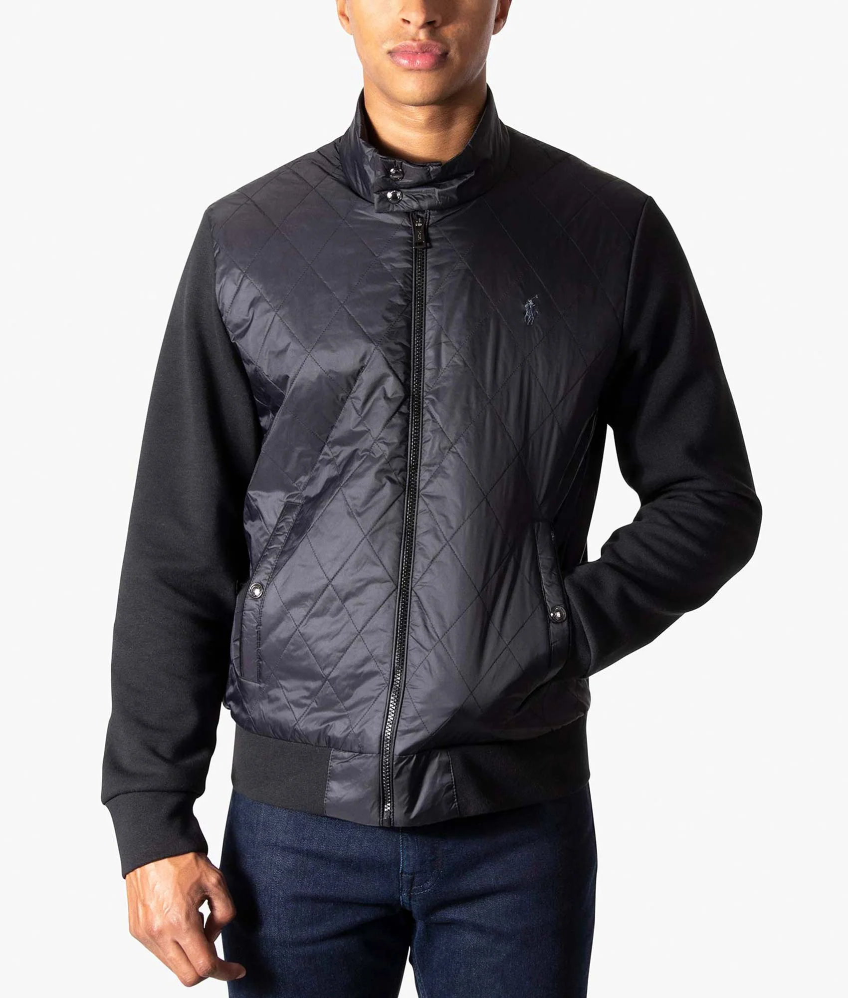 Relaxed fit Quilted Hybrid Sweat- Jacket