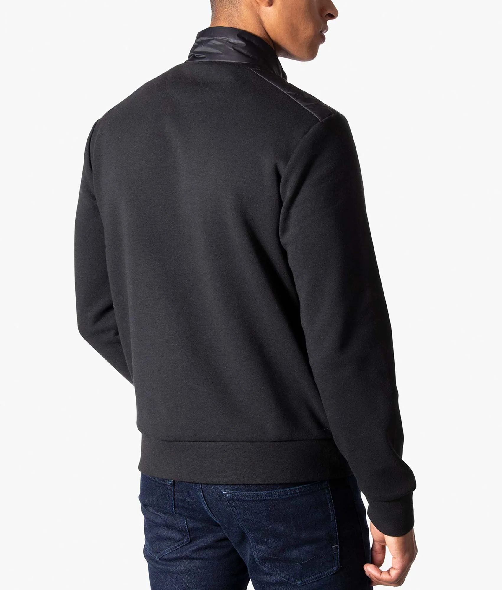 Relaxed fit Quilted Hybrid Sweat- Jacket - Image 4