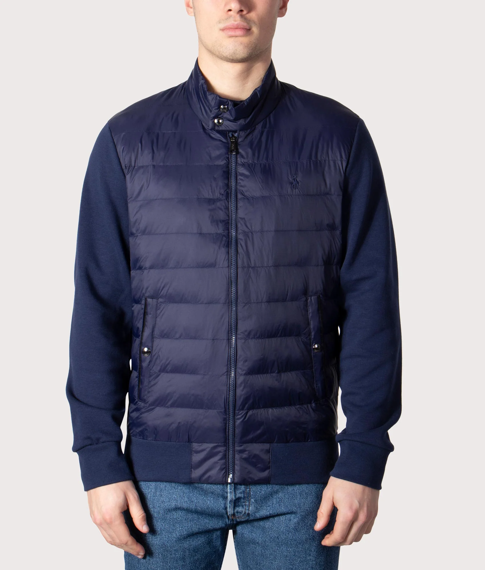 Relaxed Fit Quilted Hybrid Sweatshirt/Jacket - Image 2