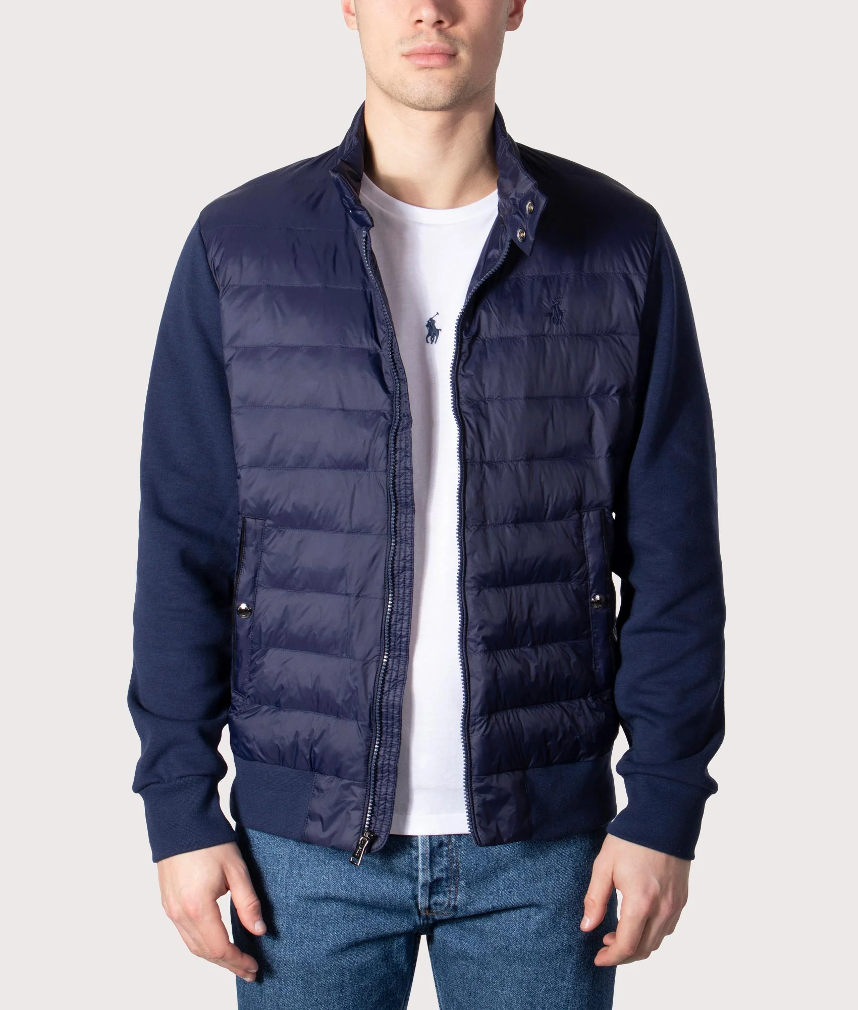 Relaxed Fit Quilted Hybrid Sweatshirt/Jacket - Image 4