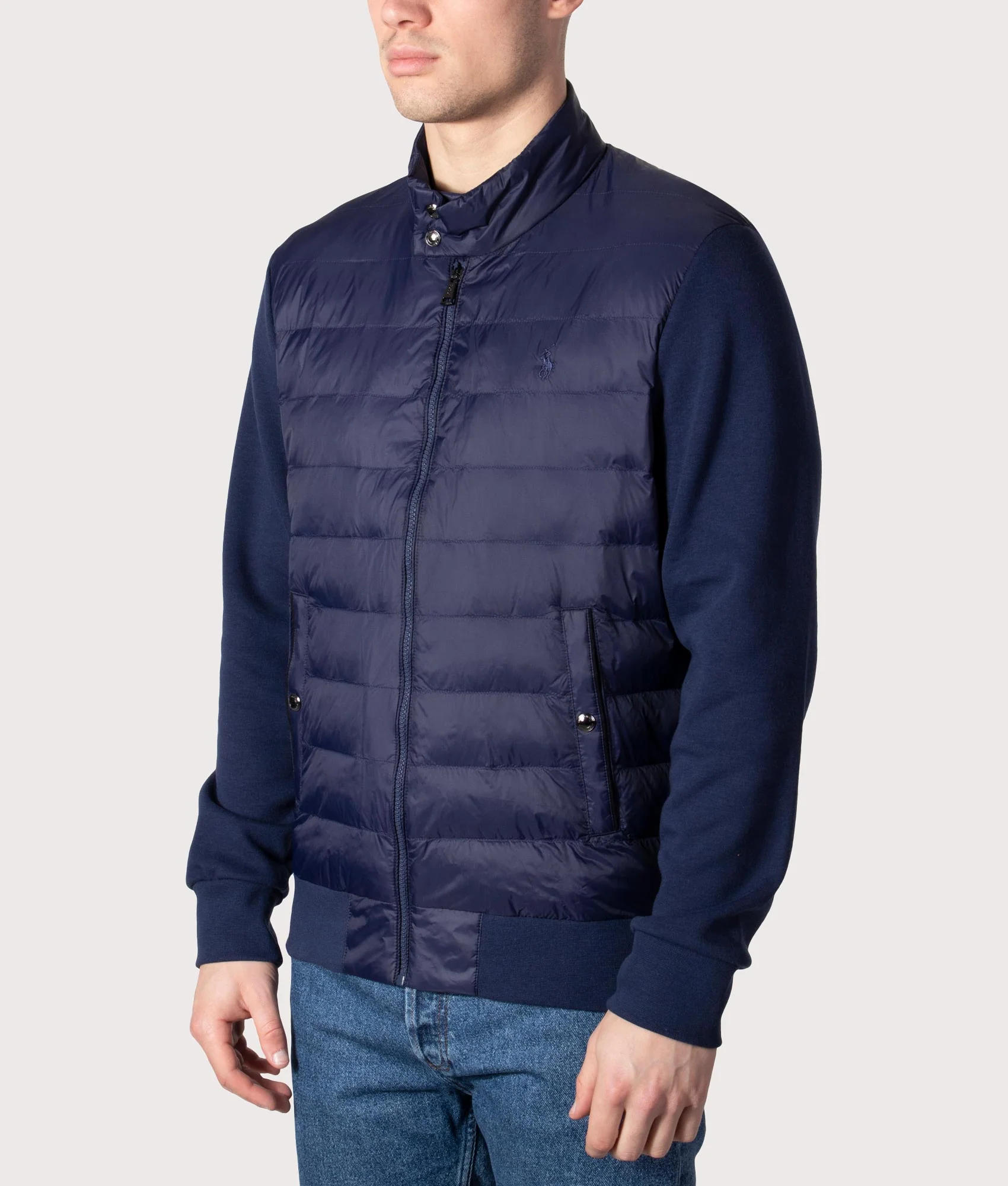 Relaxed Fit Quilted Hybrid Sweatshirt/Jacket - Image 5