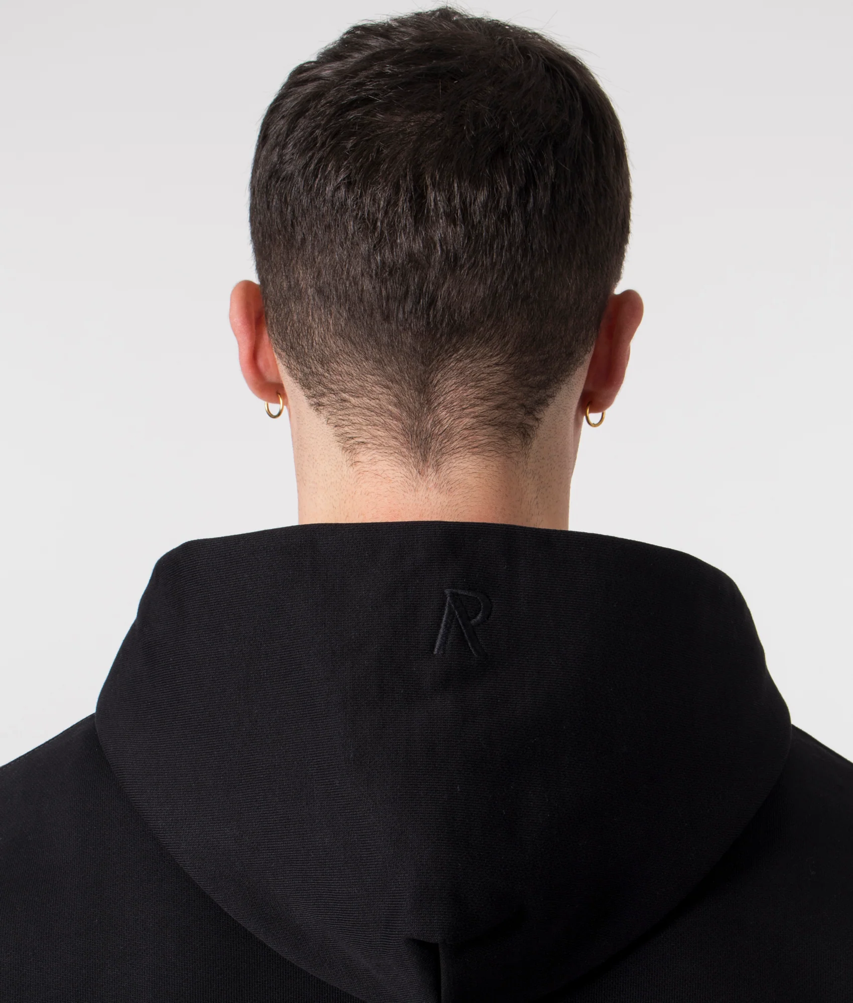 Oversized Fit Initial Zip Through Hoodie - Image 3
