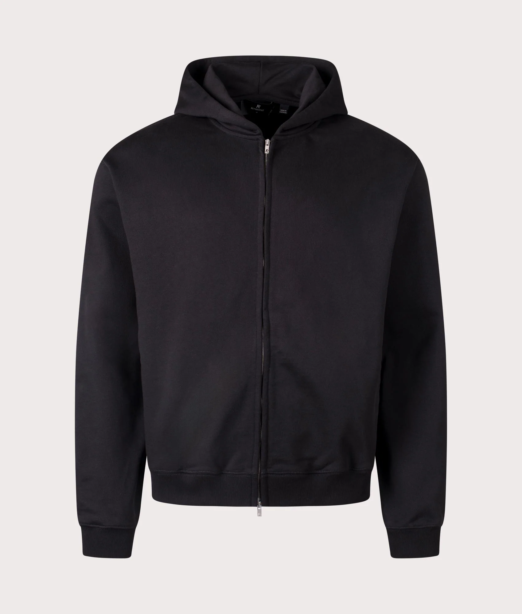 Oversized Fit Initial Zip Through Hoodie - Image 5