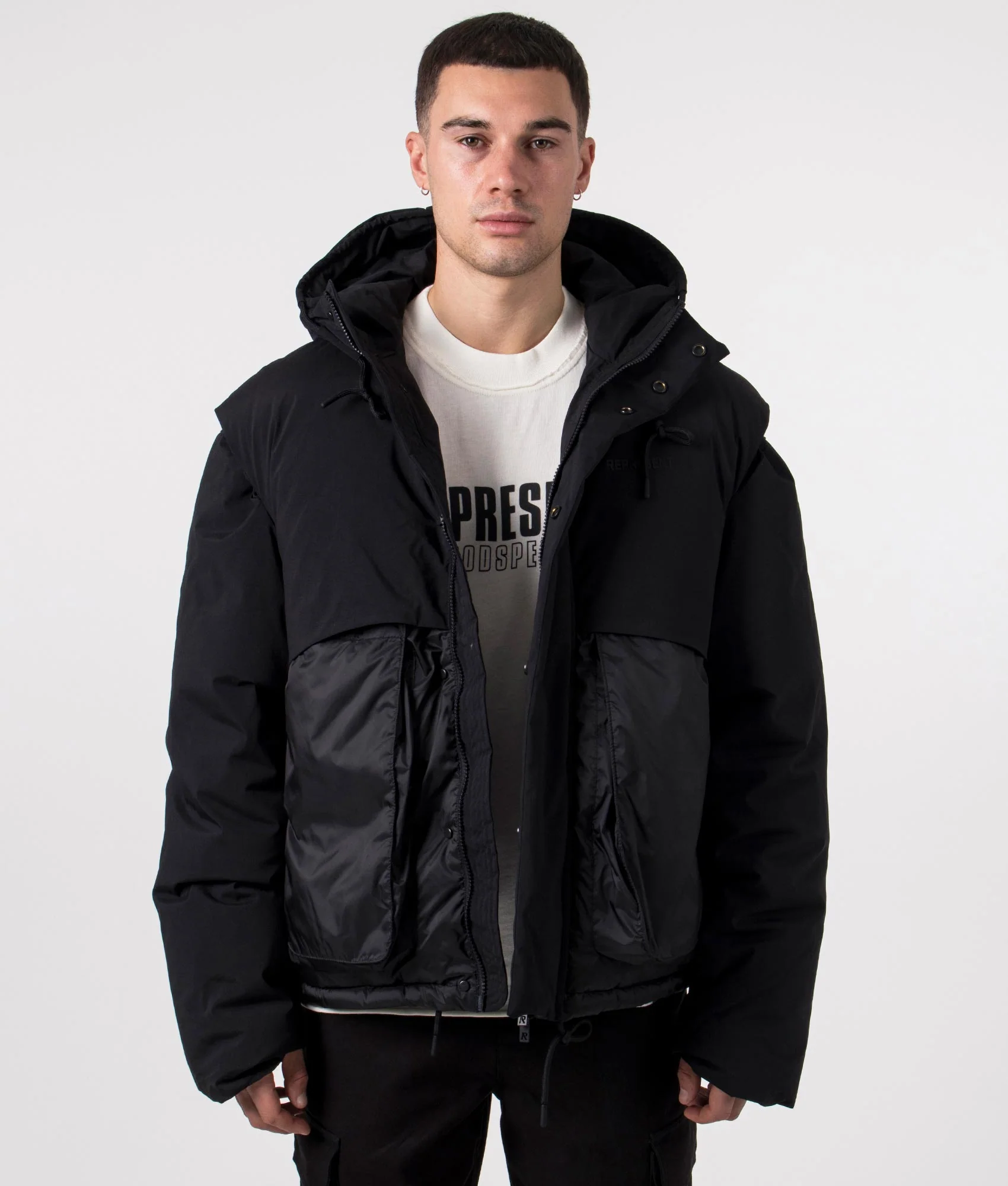 Layered Hooded Puffer Jacket - Image 3