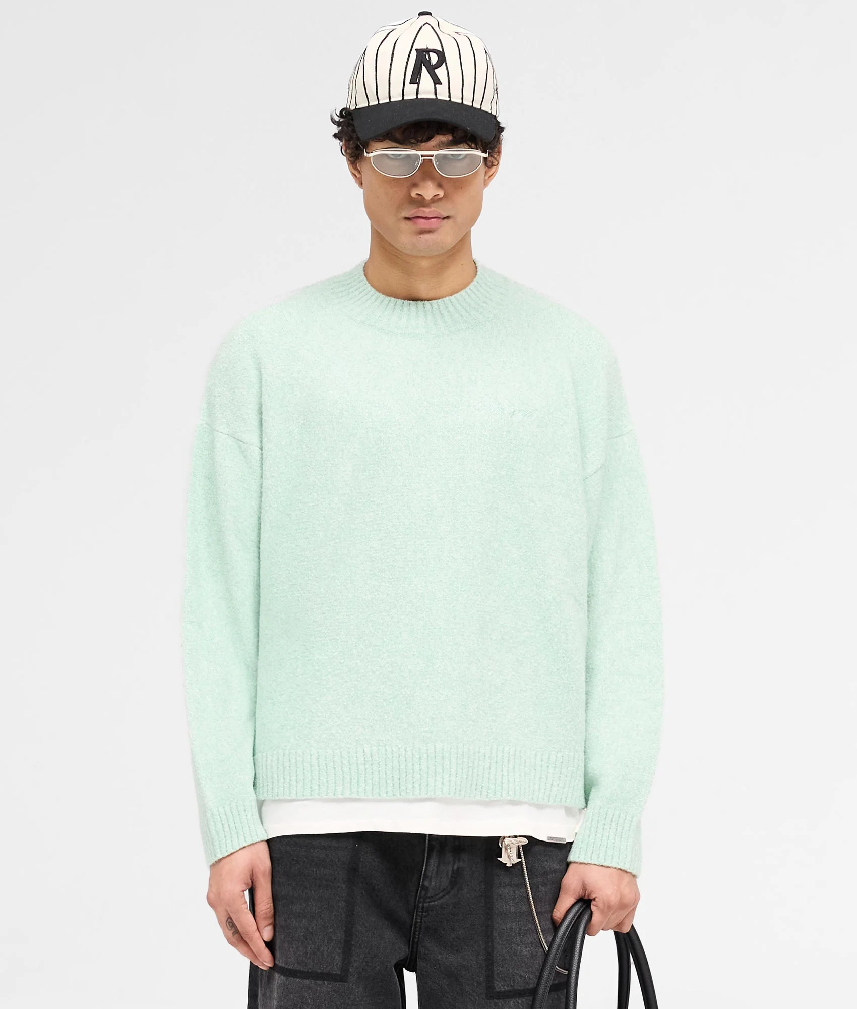 Oversized Fit Marled Knit Jumper