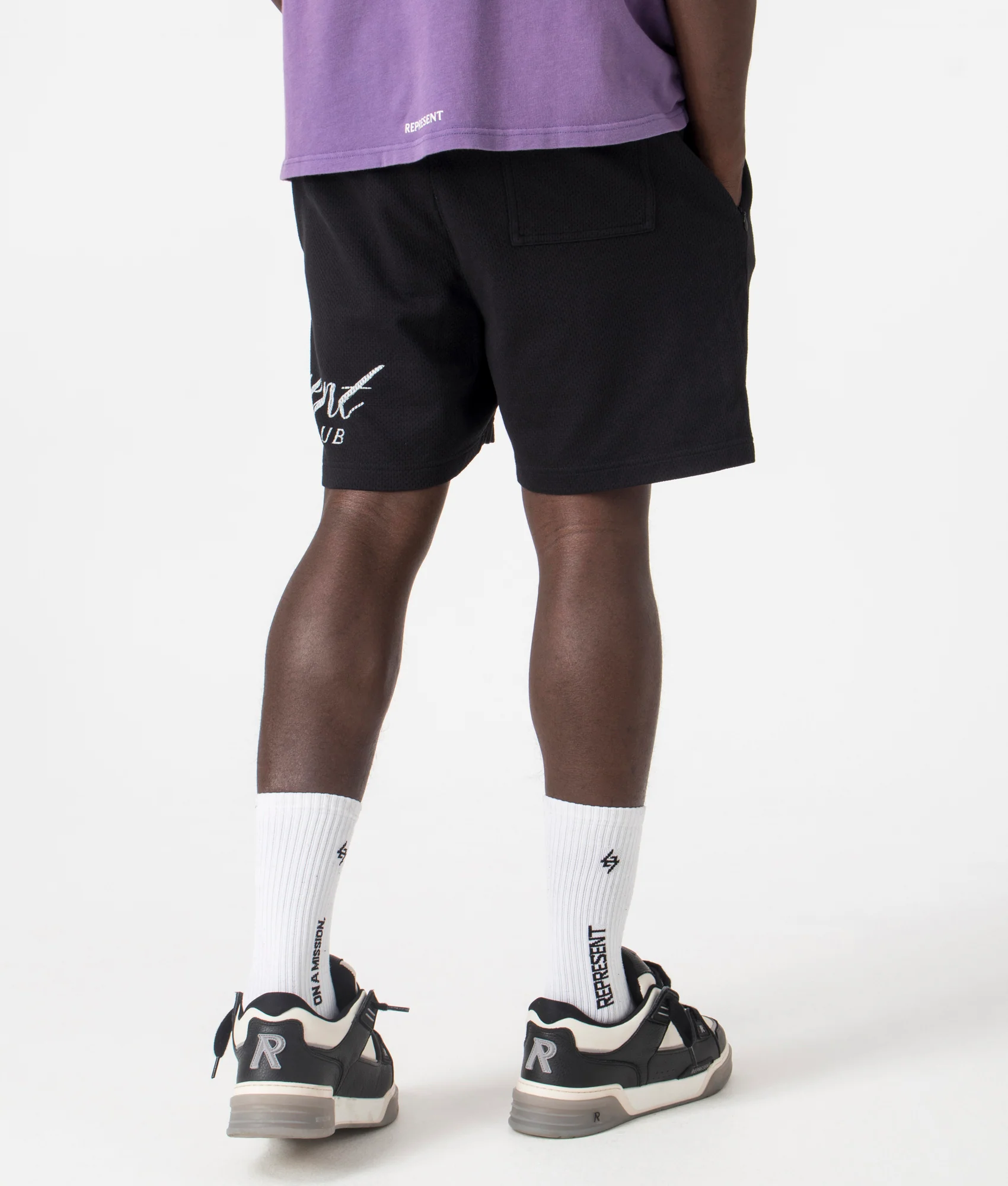 Represent Owners Club Script Mesh Shorts - Image 4