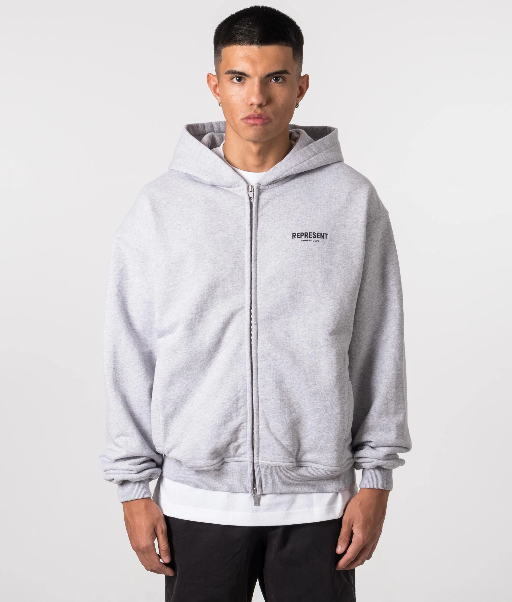 Relaxed Fit Represent Owners Club Zip Through Hoodie - Image 3