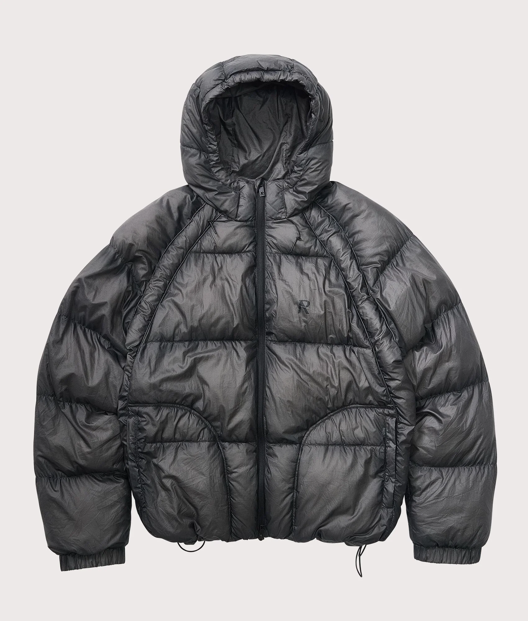 Translucent Hooded Puffer Coat - Image 3