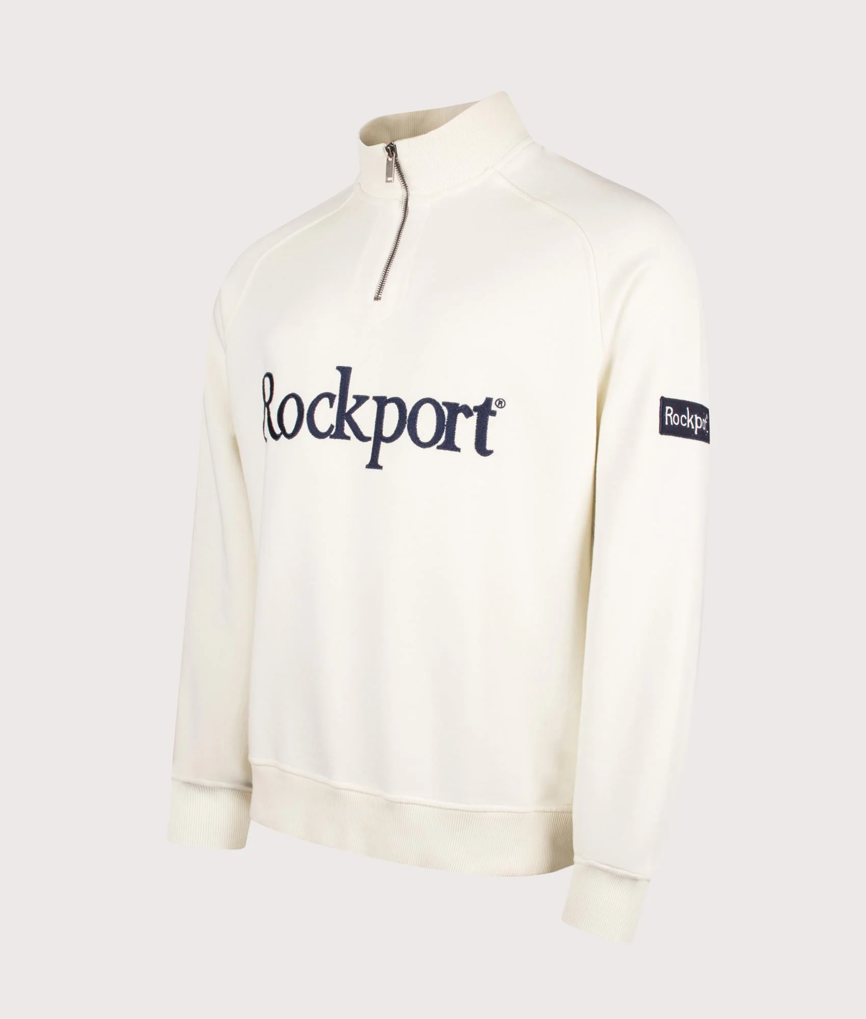 Relaxed Fit Boston Logo Quarter Zip Sweatshirt