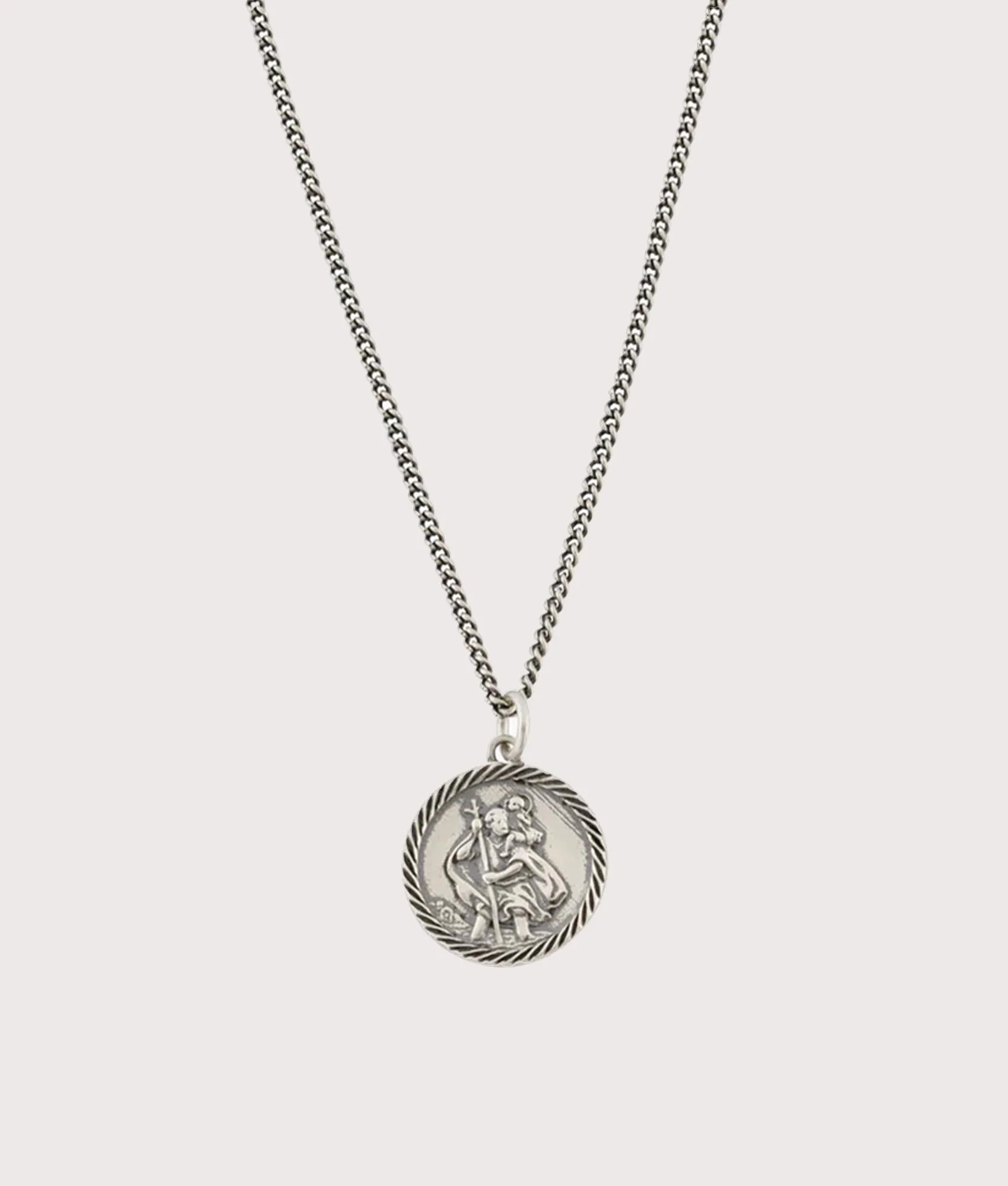 Silver St Christopher Necklace