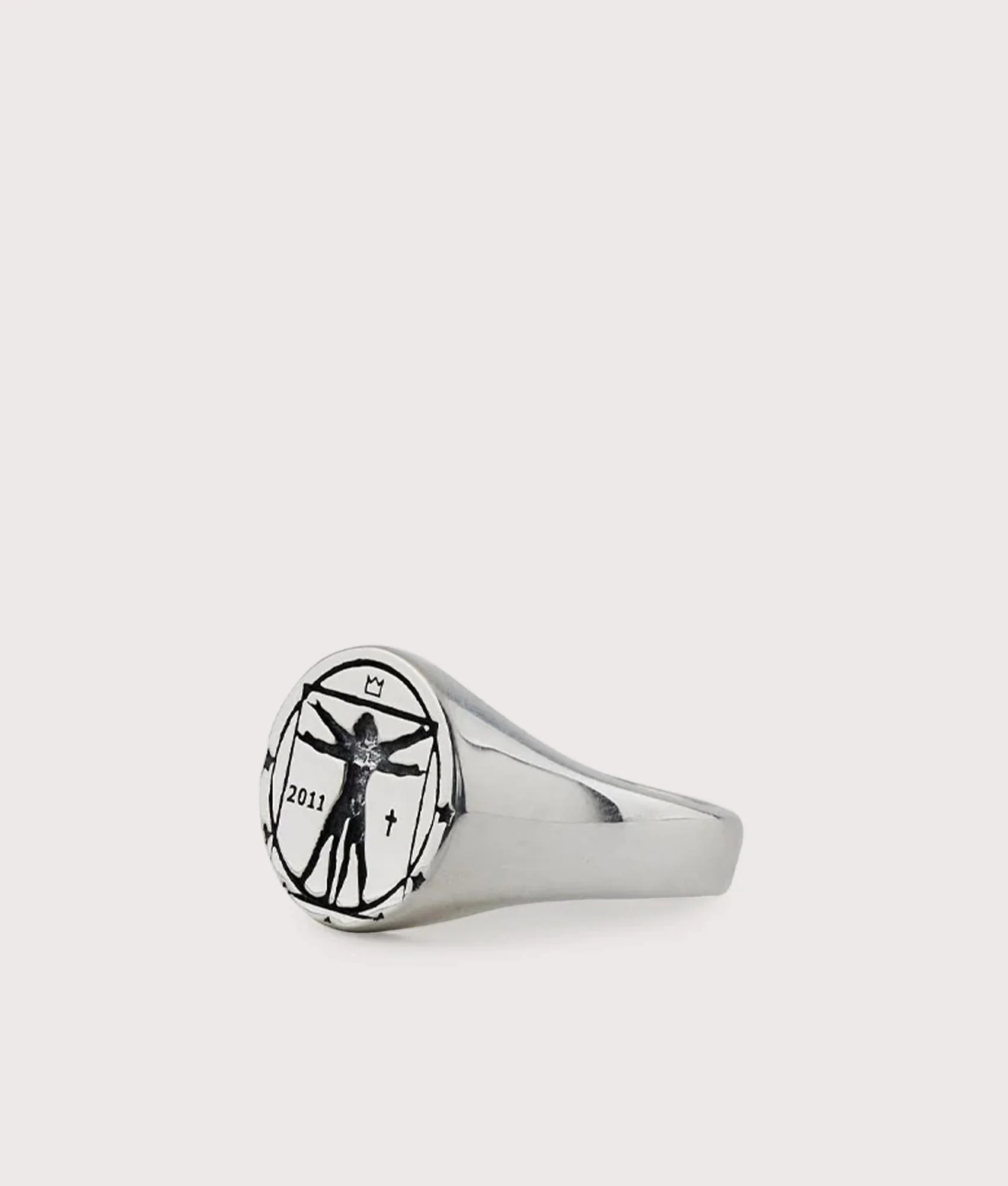 Sterling Silver Vitruvian Man Ring