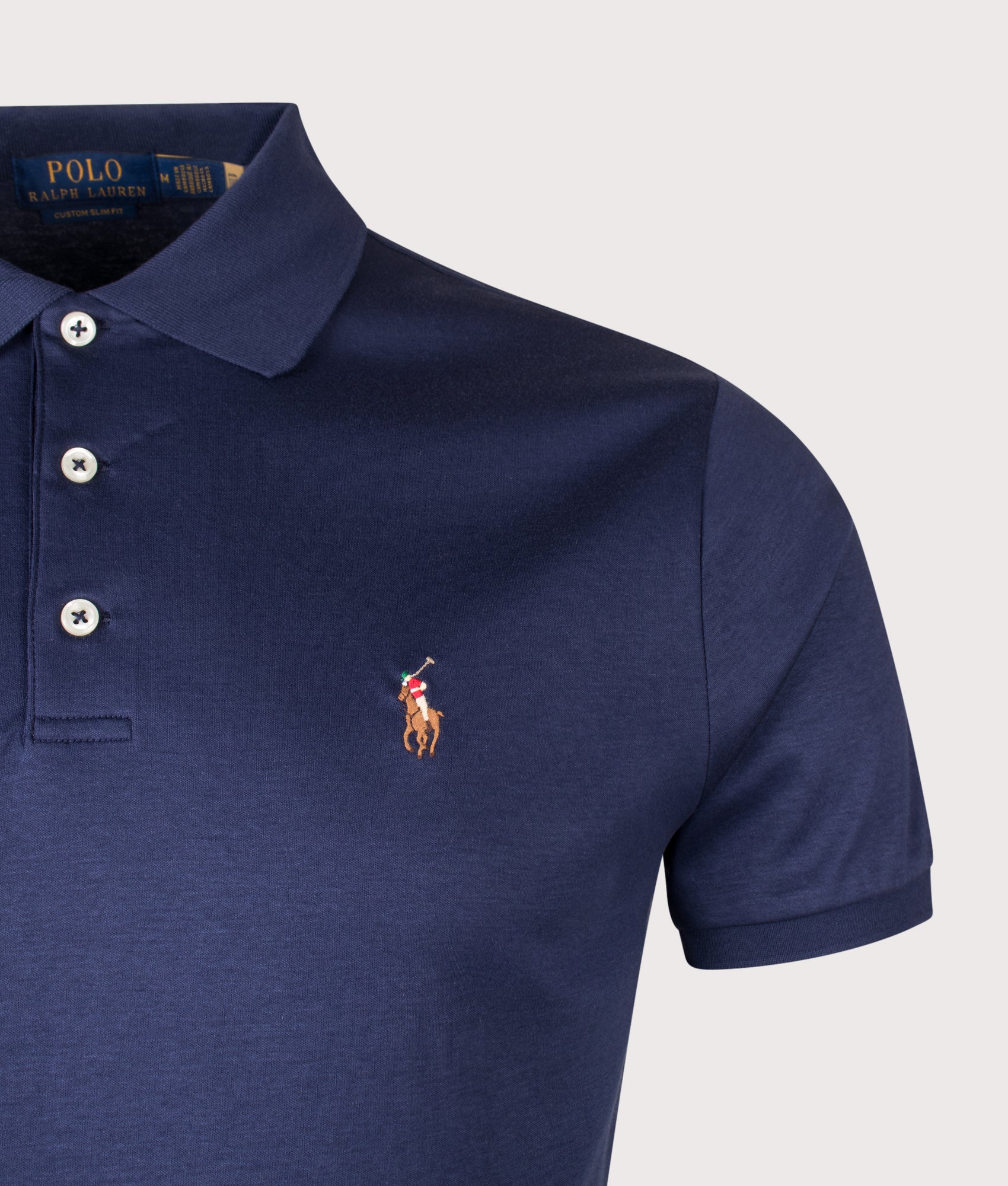 Custom Slim Fit Interlock Polo Shirt - Image 3